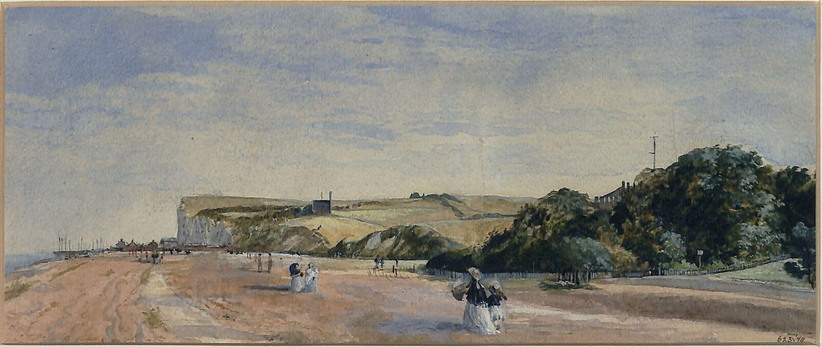 Walmer Castle, from the beach, Frederick John Skill, ca. 1850-70