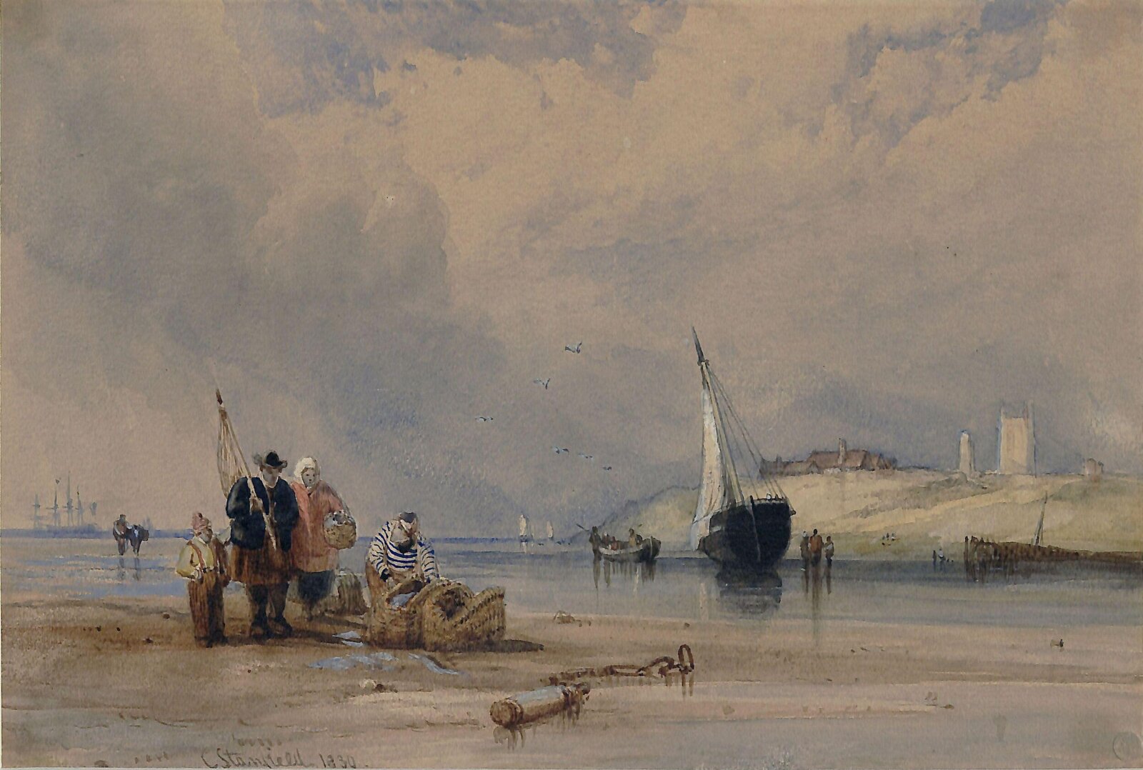 Coast Scene, Cromer, Clarkson Stanfield, 1830