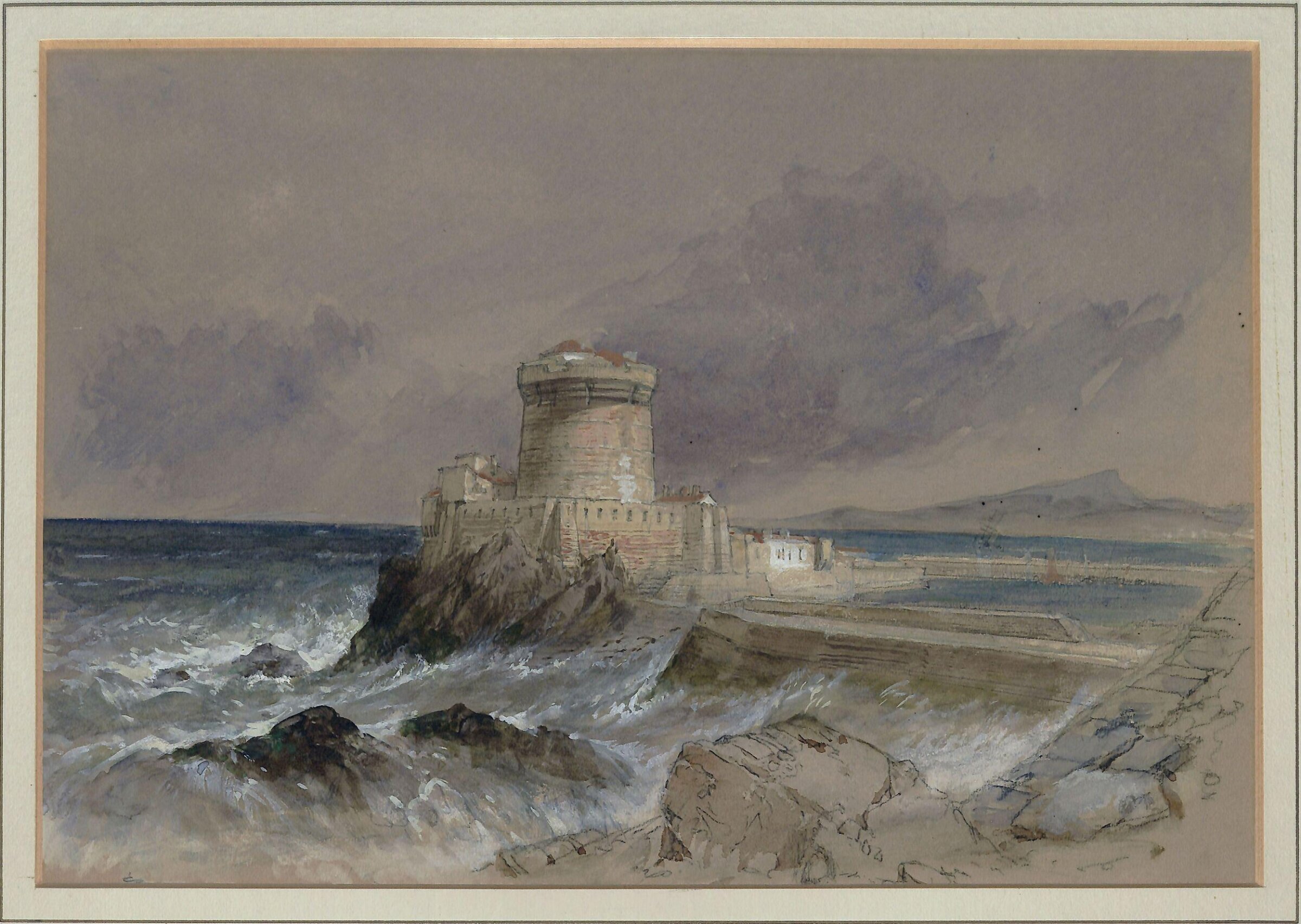 Fort of Socoa, St. Jean de Luz, France, Clarkson Stanfield, ca. 1820-60