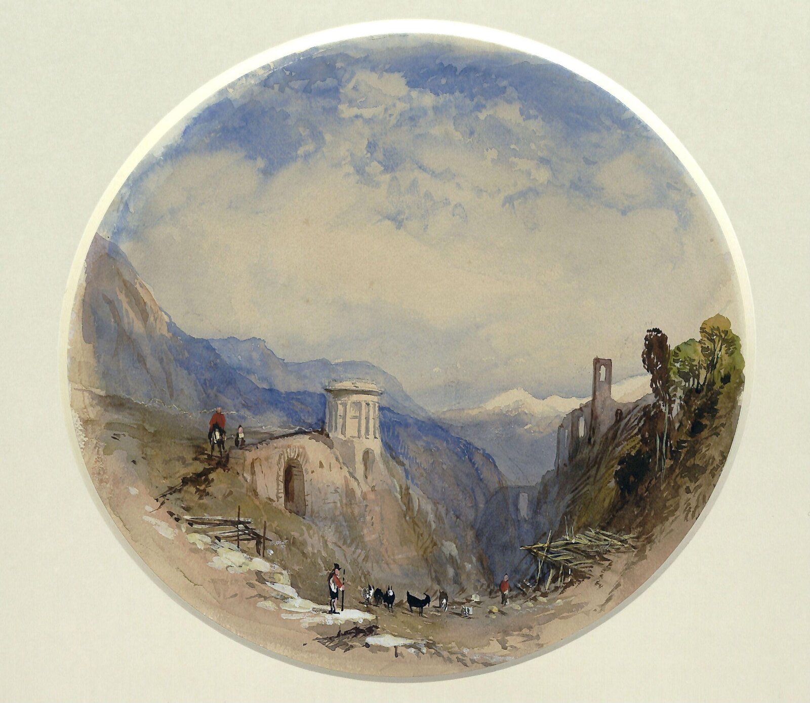 Italian landscape, Кларксон Фредерик Стэнфилд, ок. 1820–1860