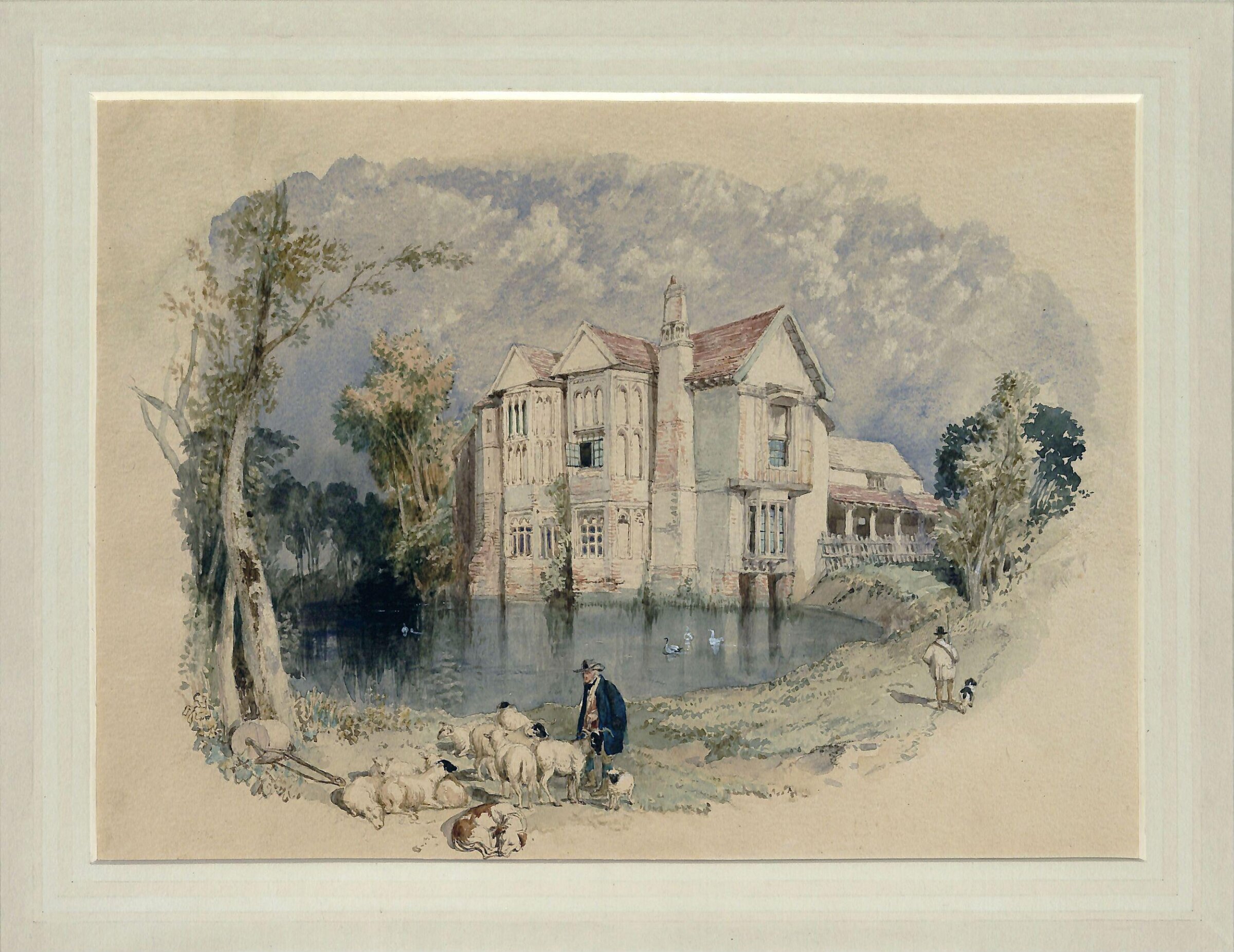 Old Parnham Hall, Suffolk: the ‘Moat House’ of the poet Crabbe, Stanfield, ca. early 19th century
