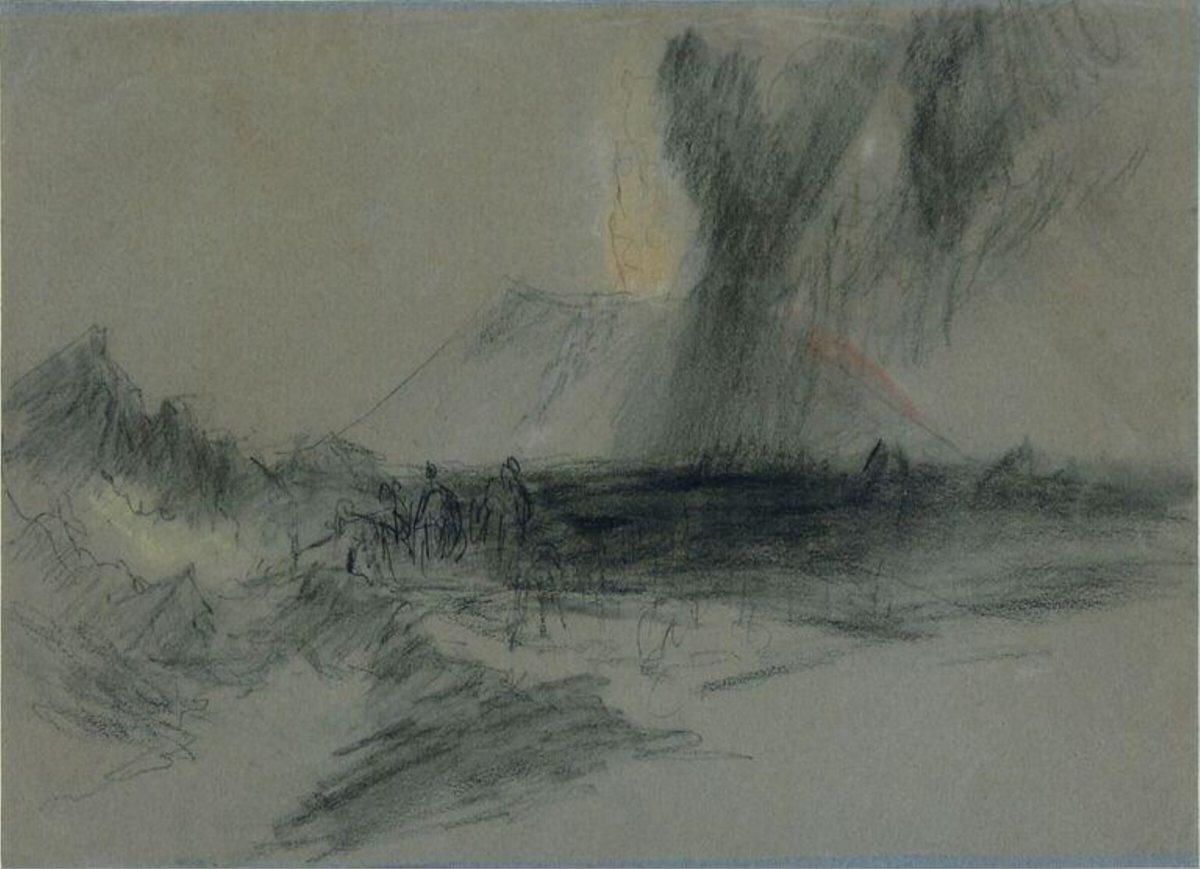 Study of the eruption of Mount Vesuvius, Clarkson Frederick Stanfield, ca. 1820-60