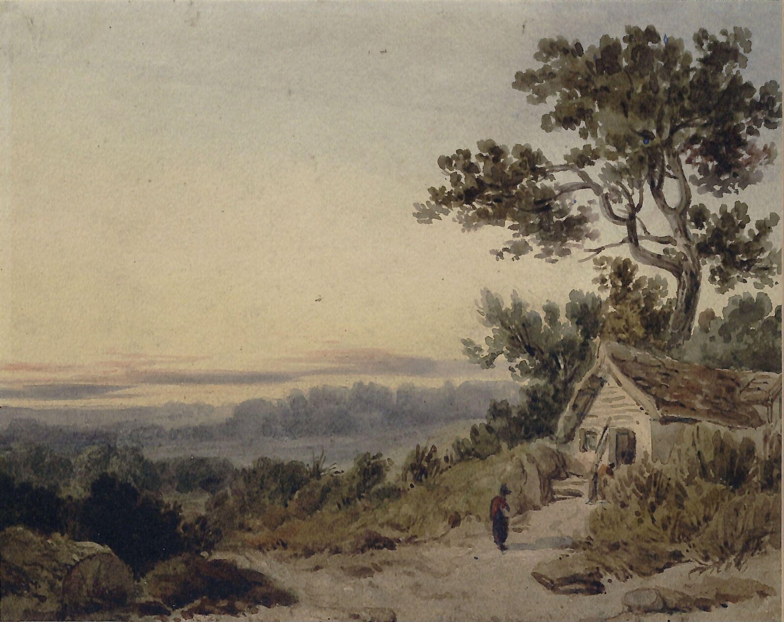 Landscape with cottage, John Throsby, ca. 1760-1800