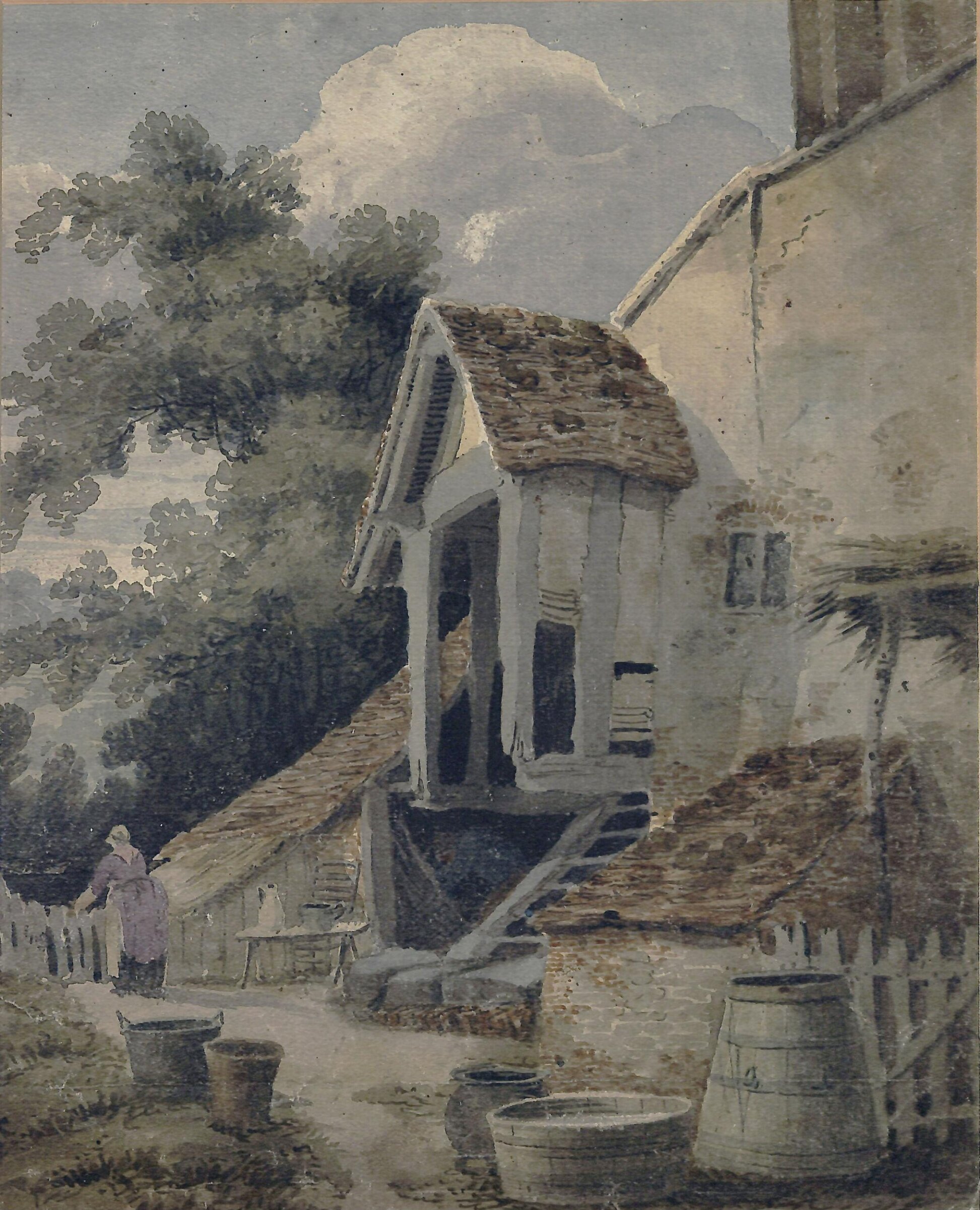 The Old Farm, near Selby Hall, John Thirtle, c.1800s
