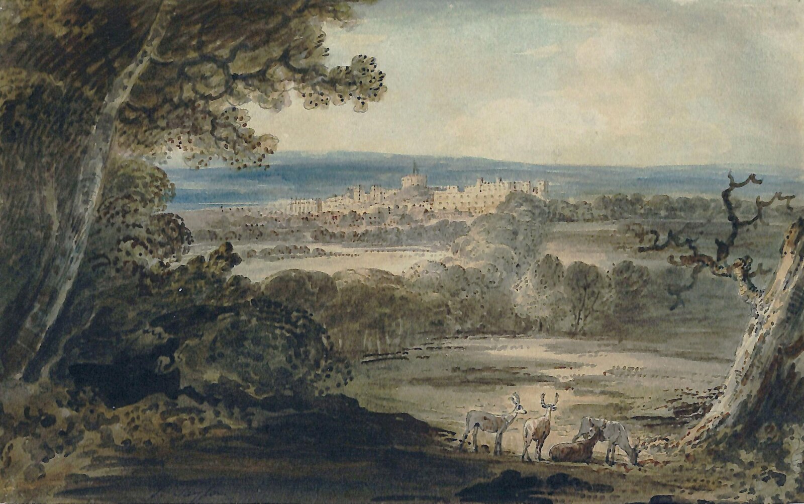 Windsor Forest and Castle, Thomas Taylor, ca. 1792-1809