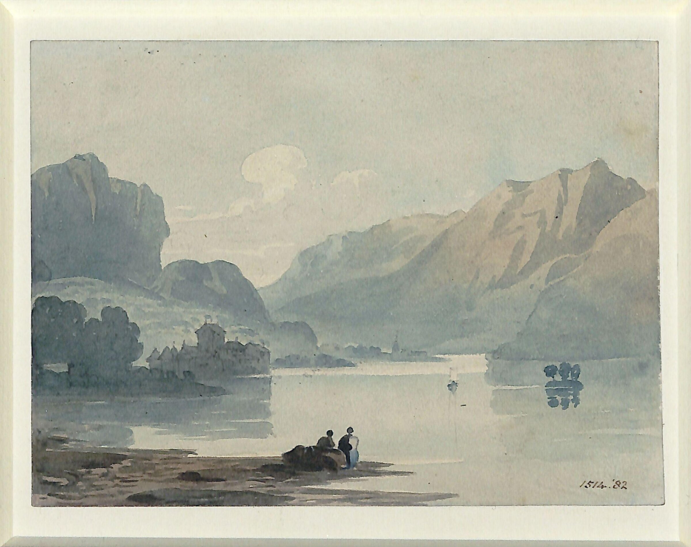 Castle of Chillon, on the Lake Geneva, John Varley, ca. 1800-1842