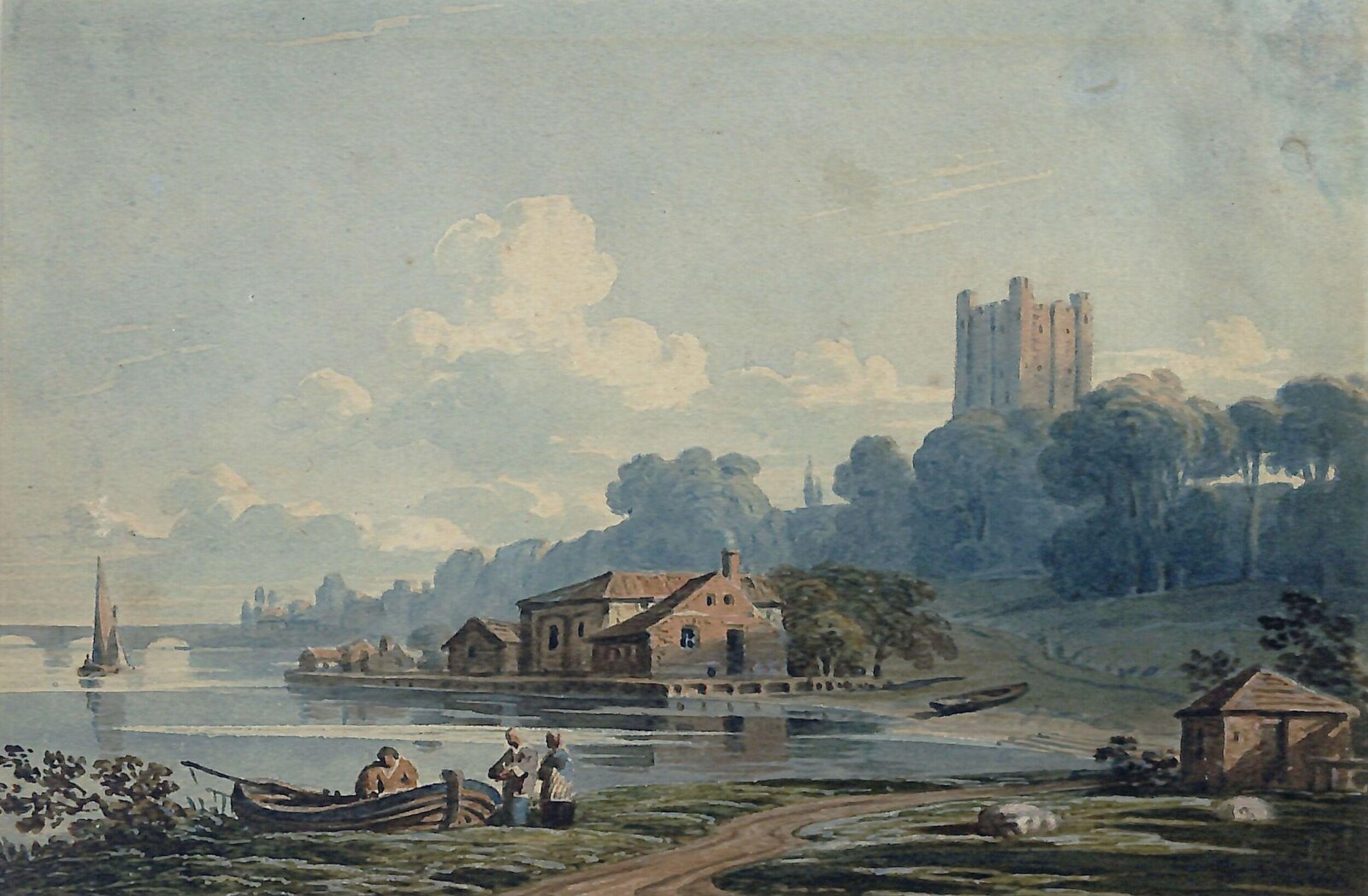 Rochester Castle, John Varley, ca. 1800-42