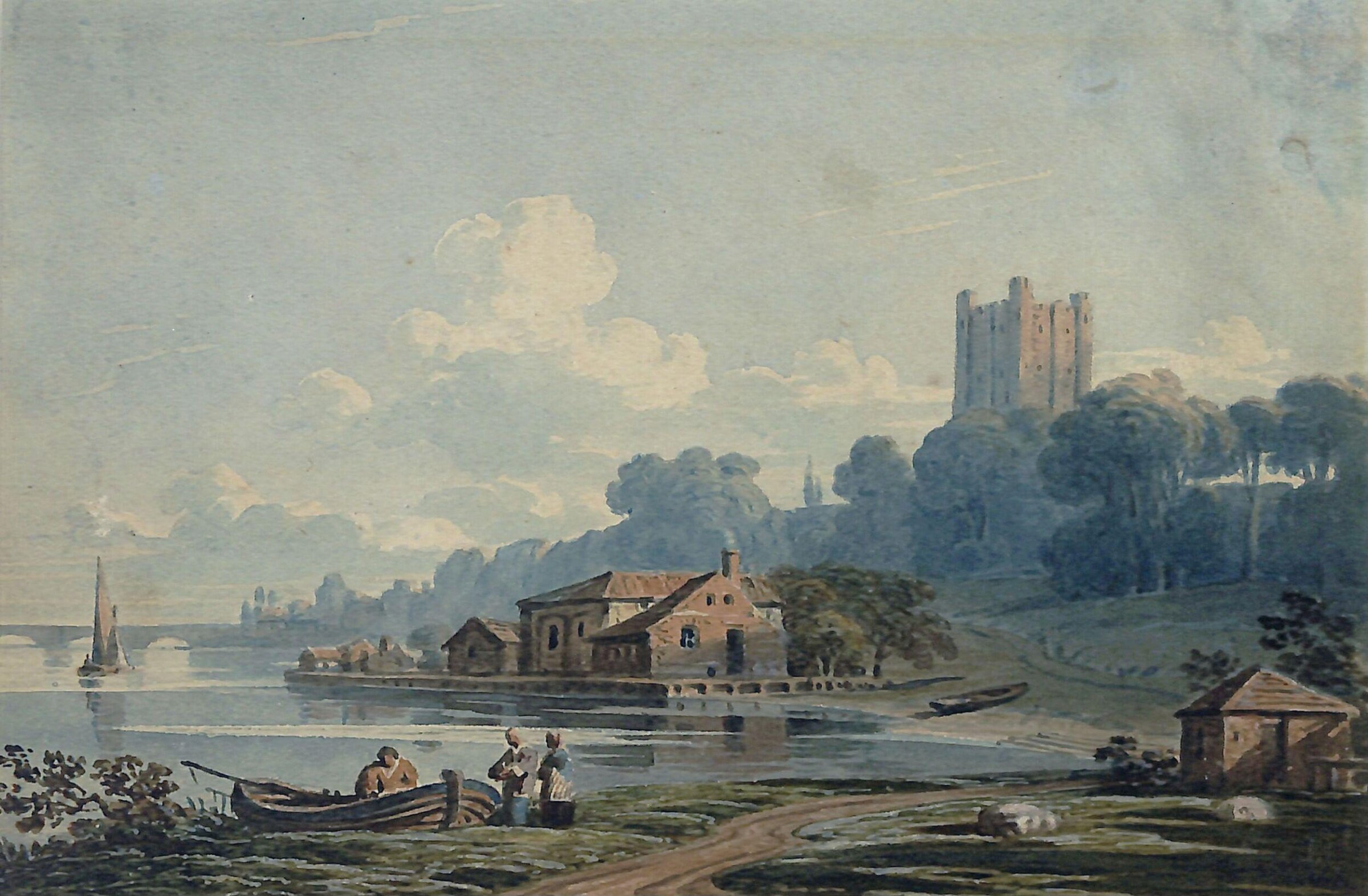 Rochester Castle, John Varley, ca. 1800-42