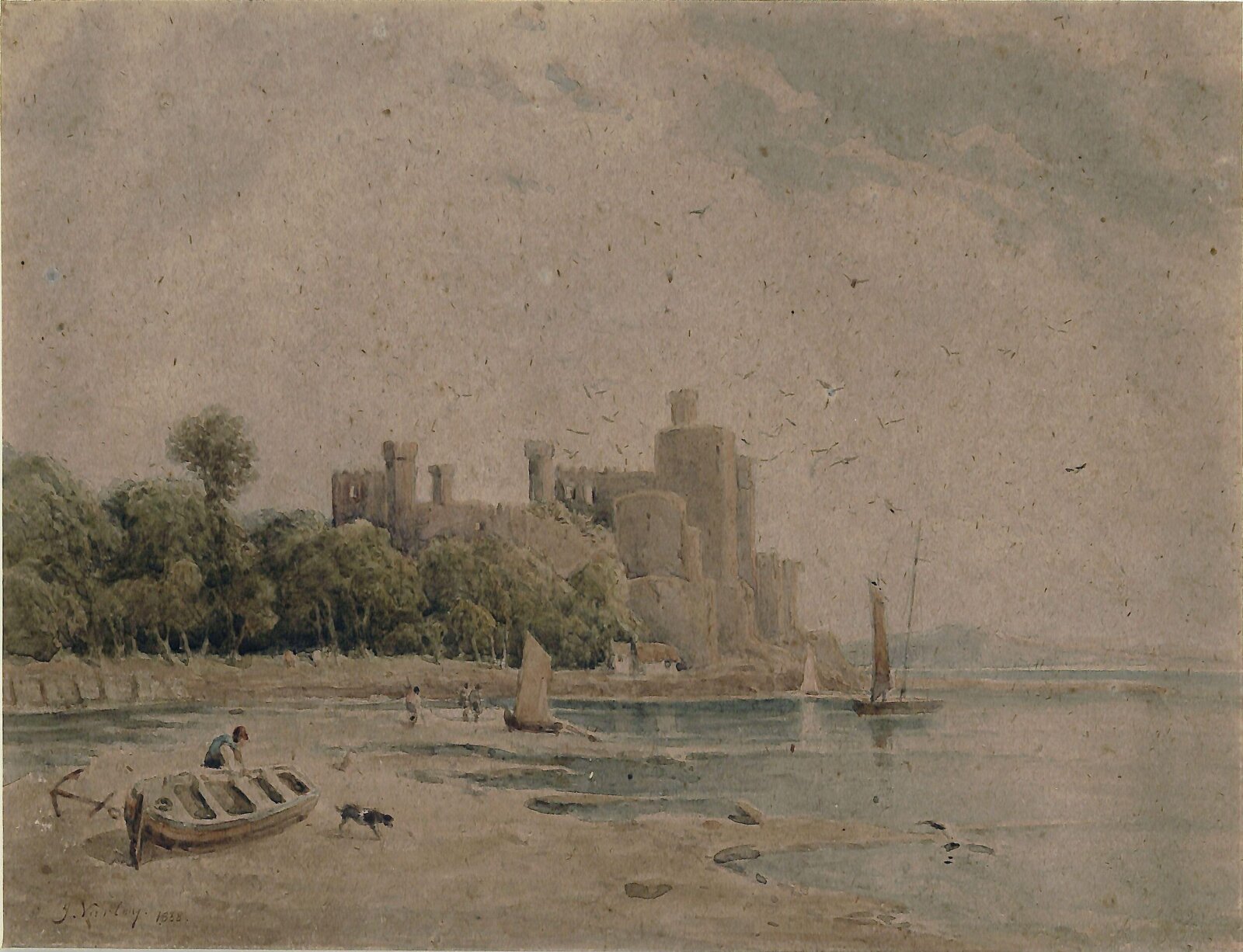 Conway Castle, John Varley, 1838