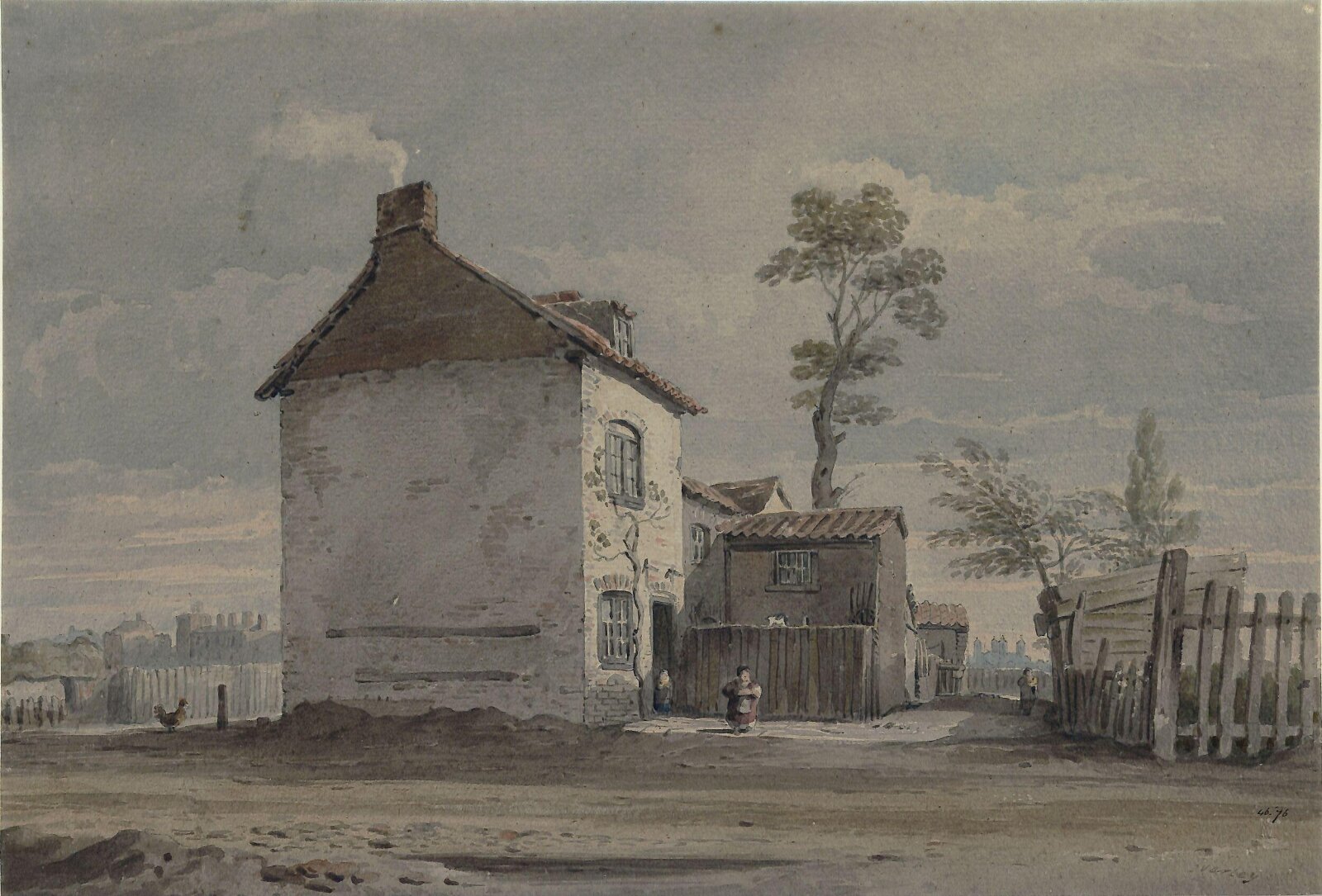 Cottages in a landscape, John Varley, ca. 1800-1842