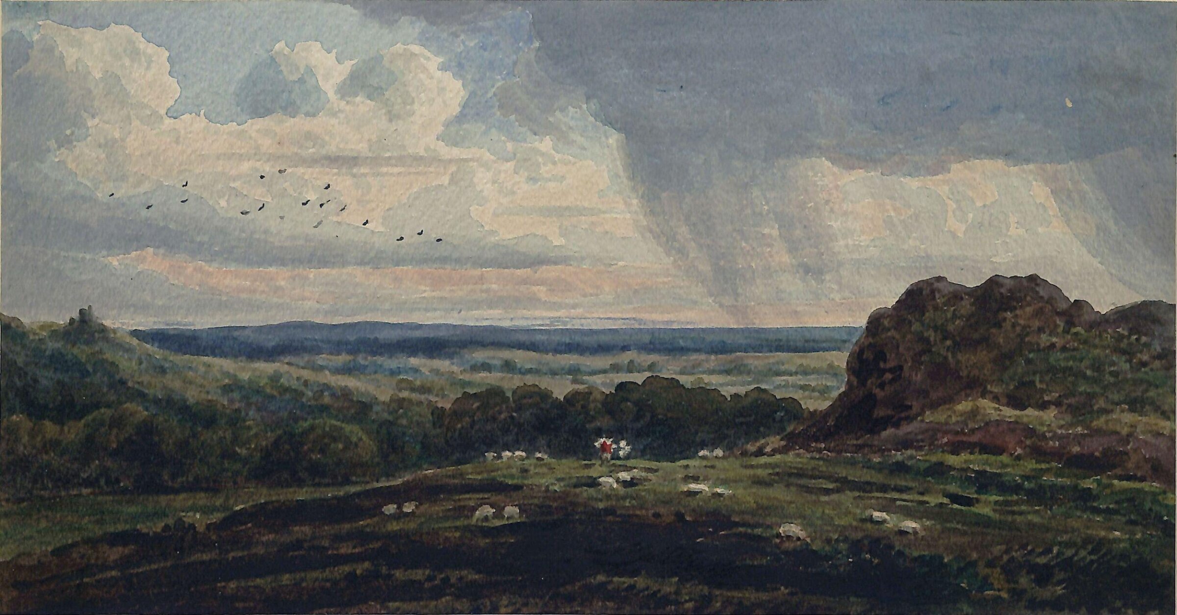Watercolour, Benjamin West, mid-18th century - early 19th century