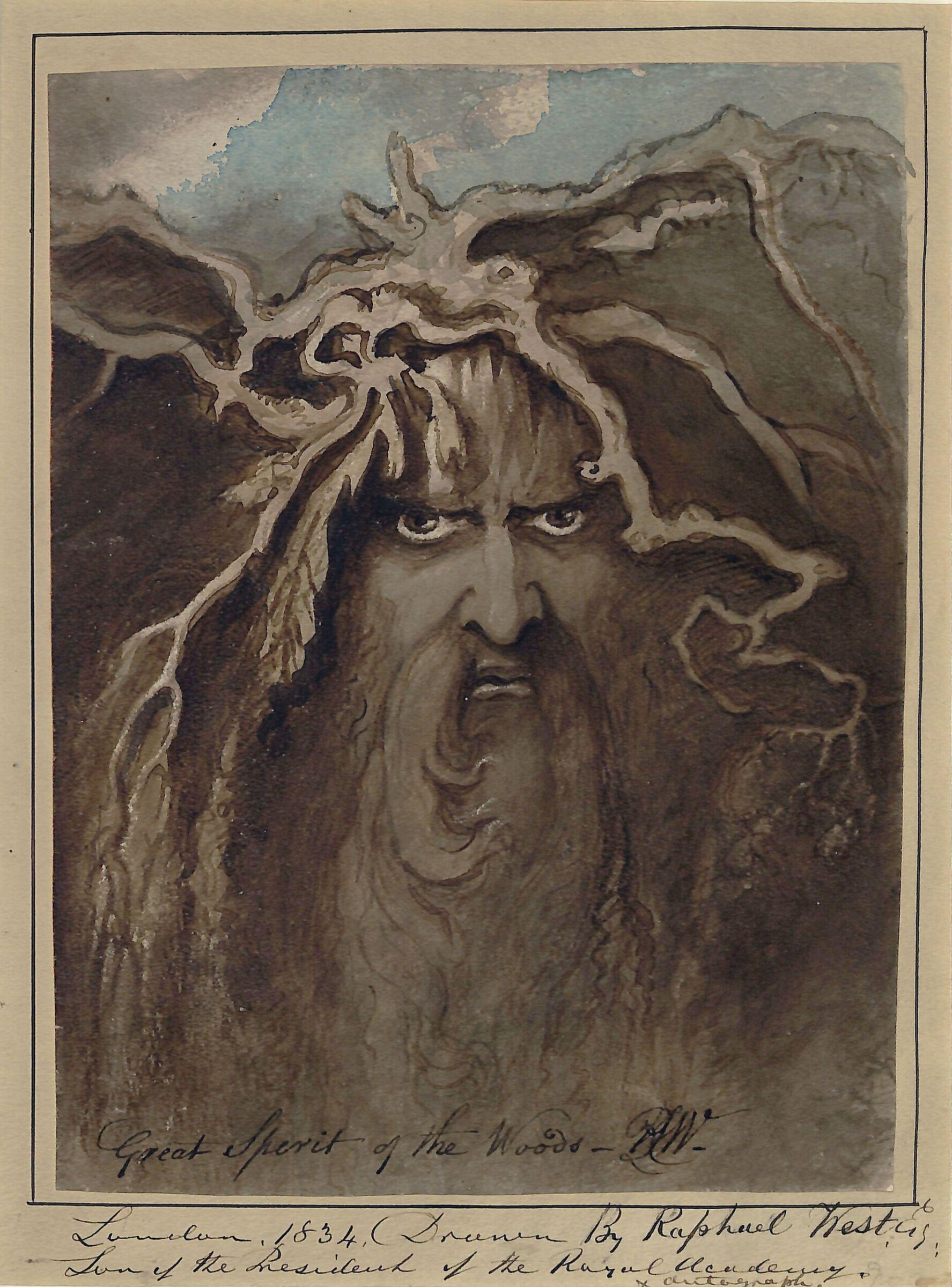 The Great Spirit of the Woods, Raphael Lamar West, 1834
