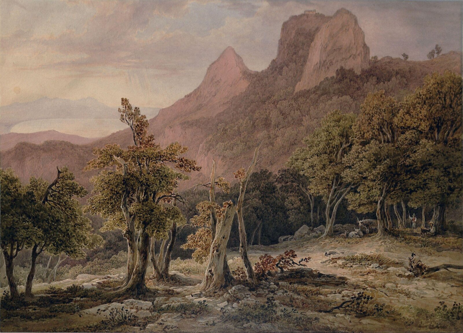 Rocky landscape, Henry Curzon Allport, ca. 1811-50