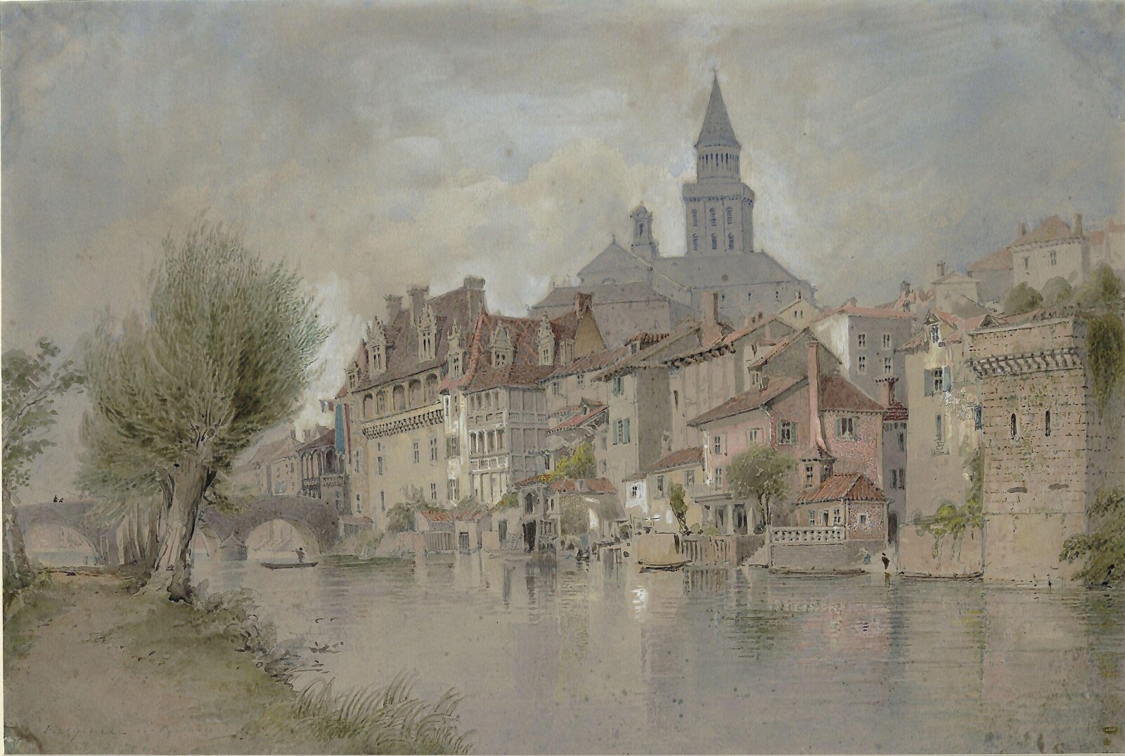 Perigueux on the Isle, Pyrenees, Thomas Allom, ca. 1820 - ca. 1872