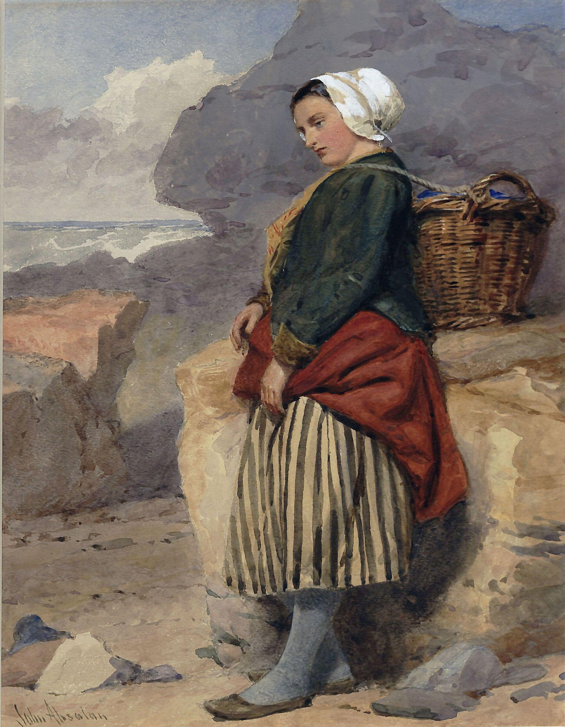A Boulogne fisher-girl, John Absolon, ca. 1830 - 5 May 1895