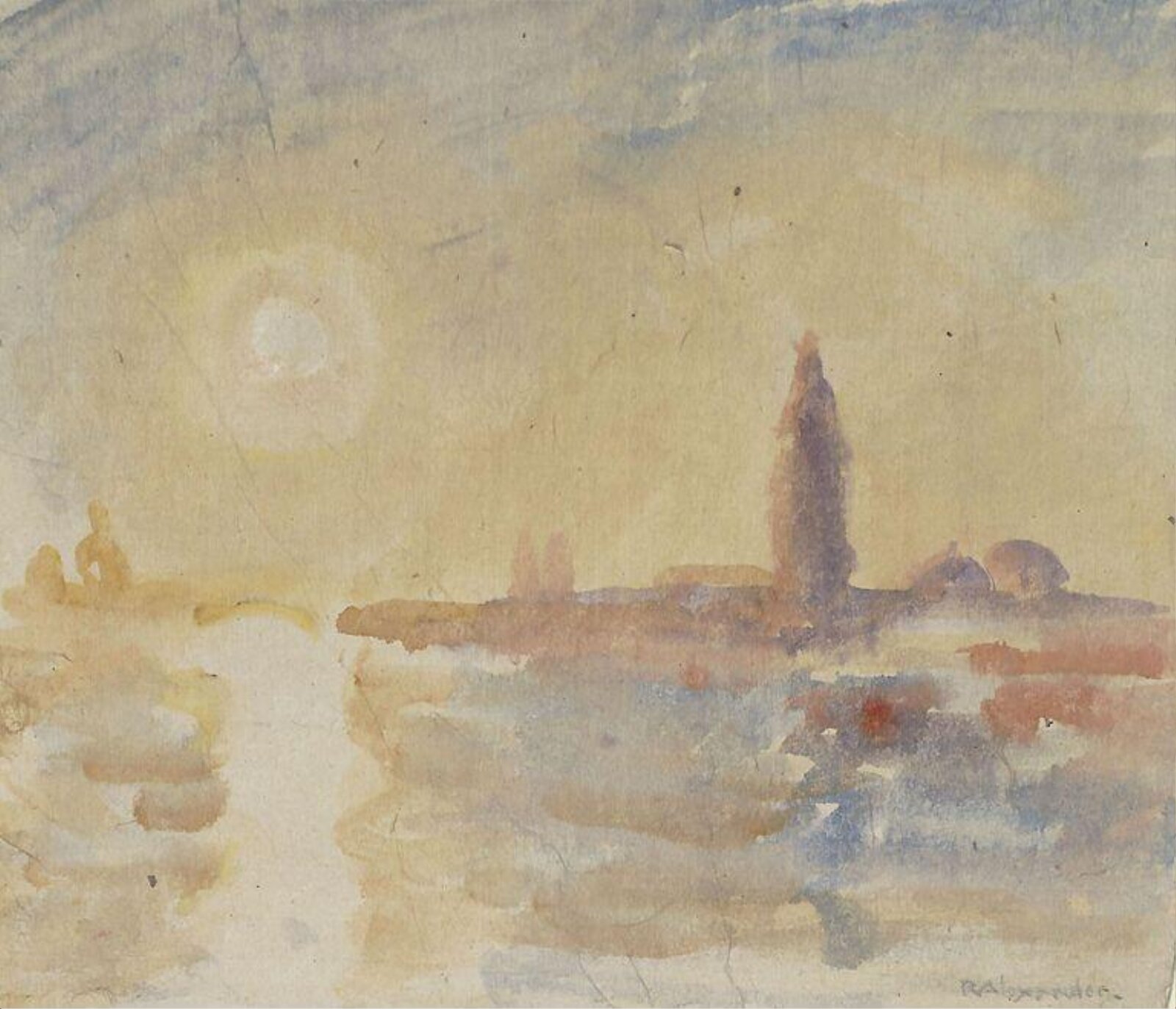 Sunset, Venice, Robert Graham Dryden Alexander, ca. 1900-1930