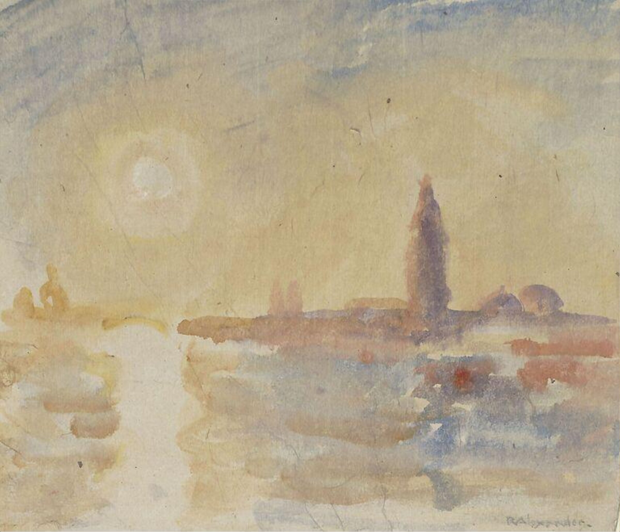 Sunset, Venice, Robert Graham Dryden Alexander, ca. 1900-1930