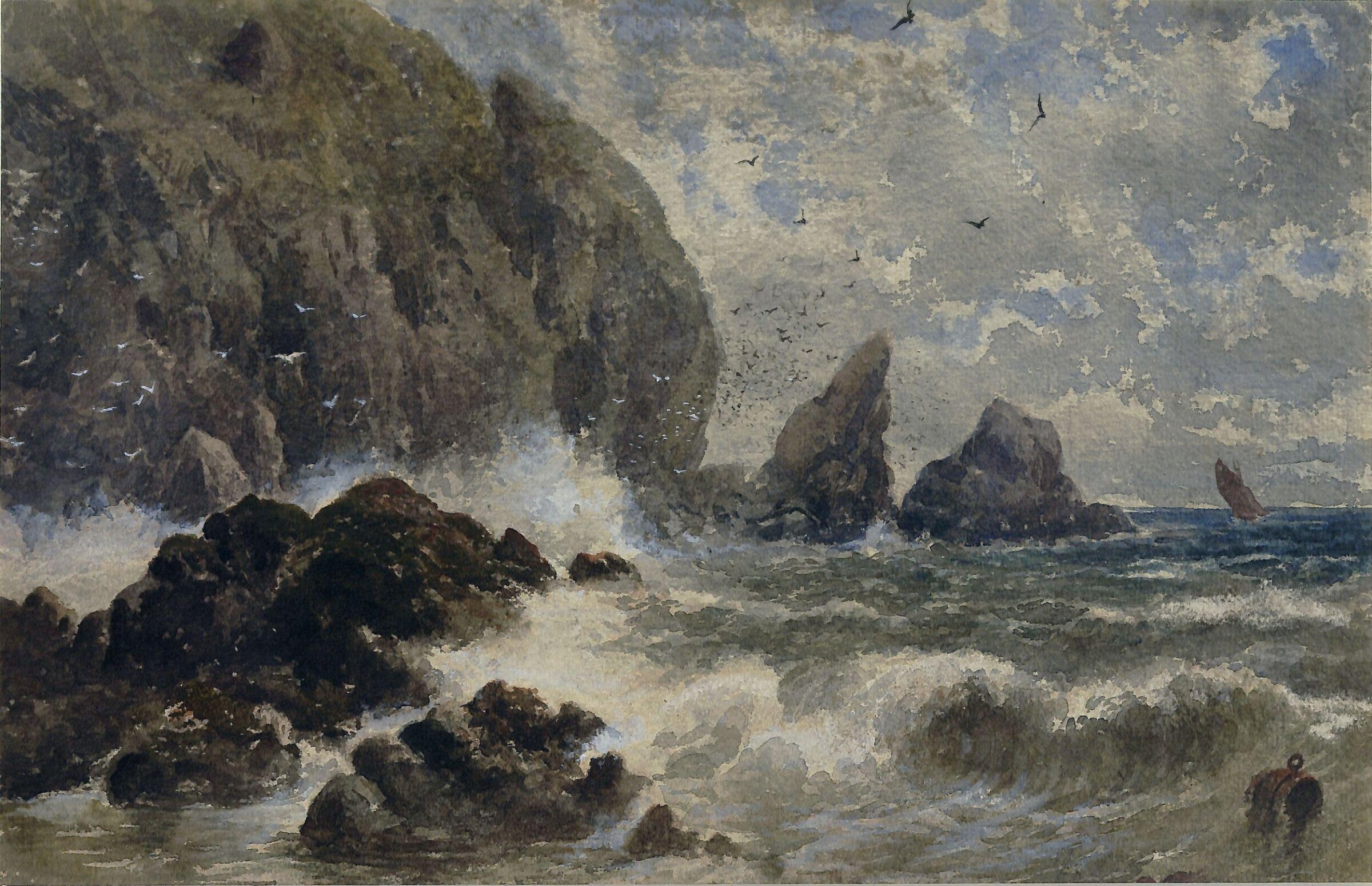 Seascape, Samuel Bough, ca. 1845-1878