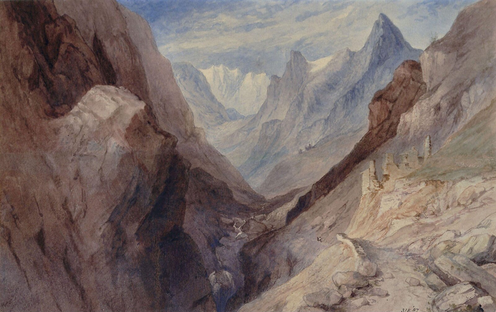 An Alpine pass, William Brockedon, ca. 1805-54