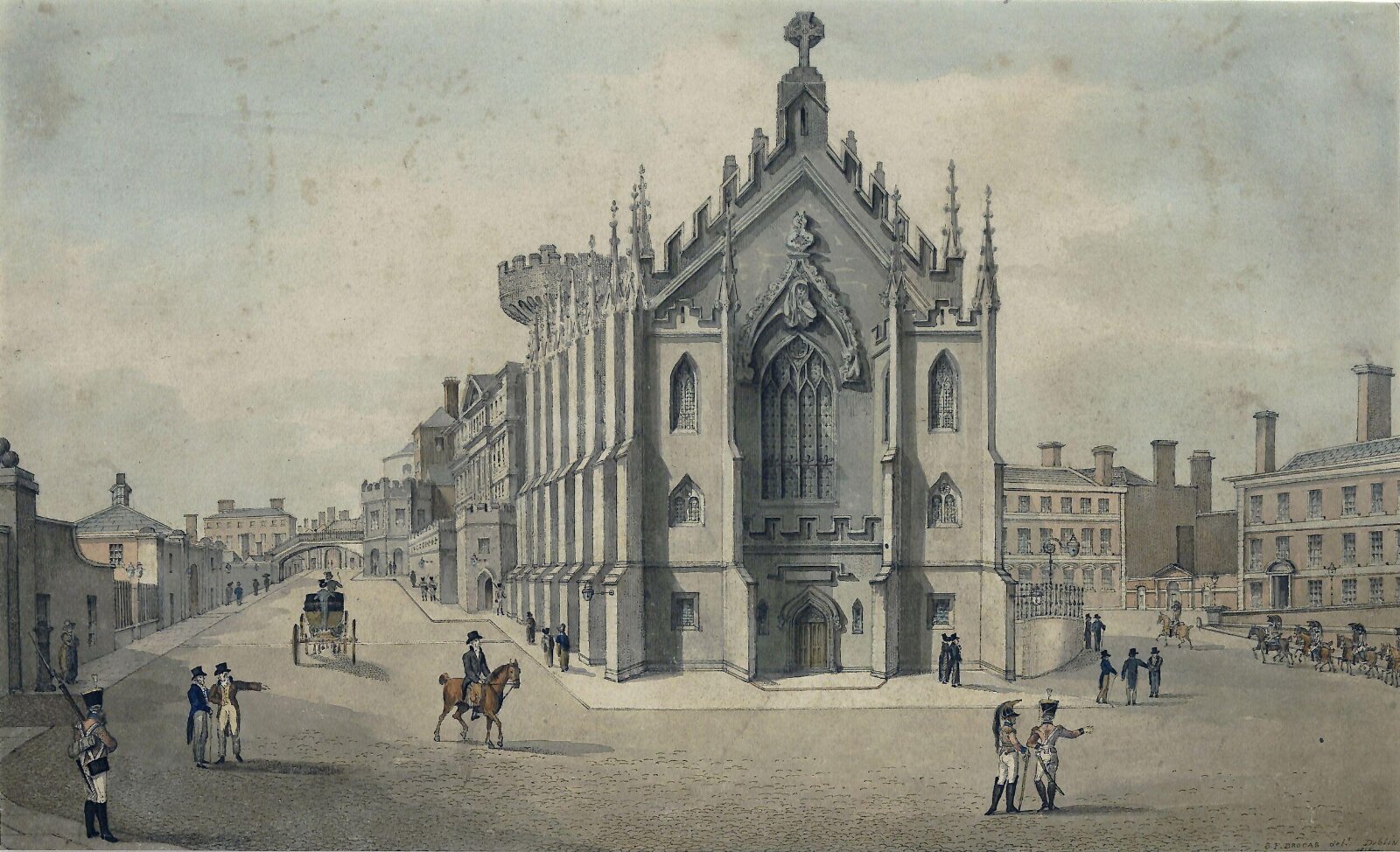 Castle Chapel, Dublin, Samuel Frederick Brocas, 1818