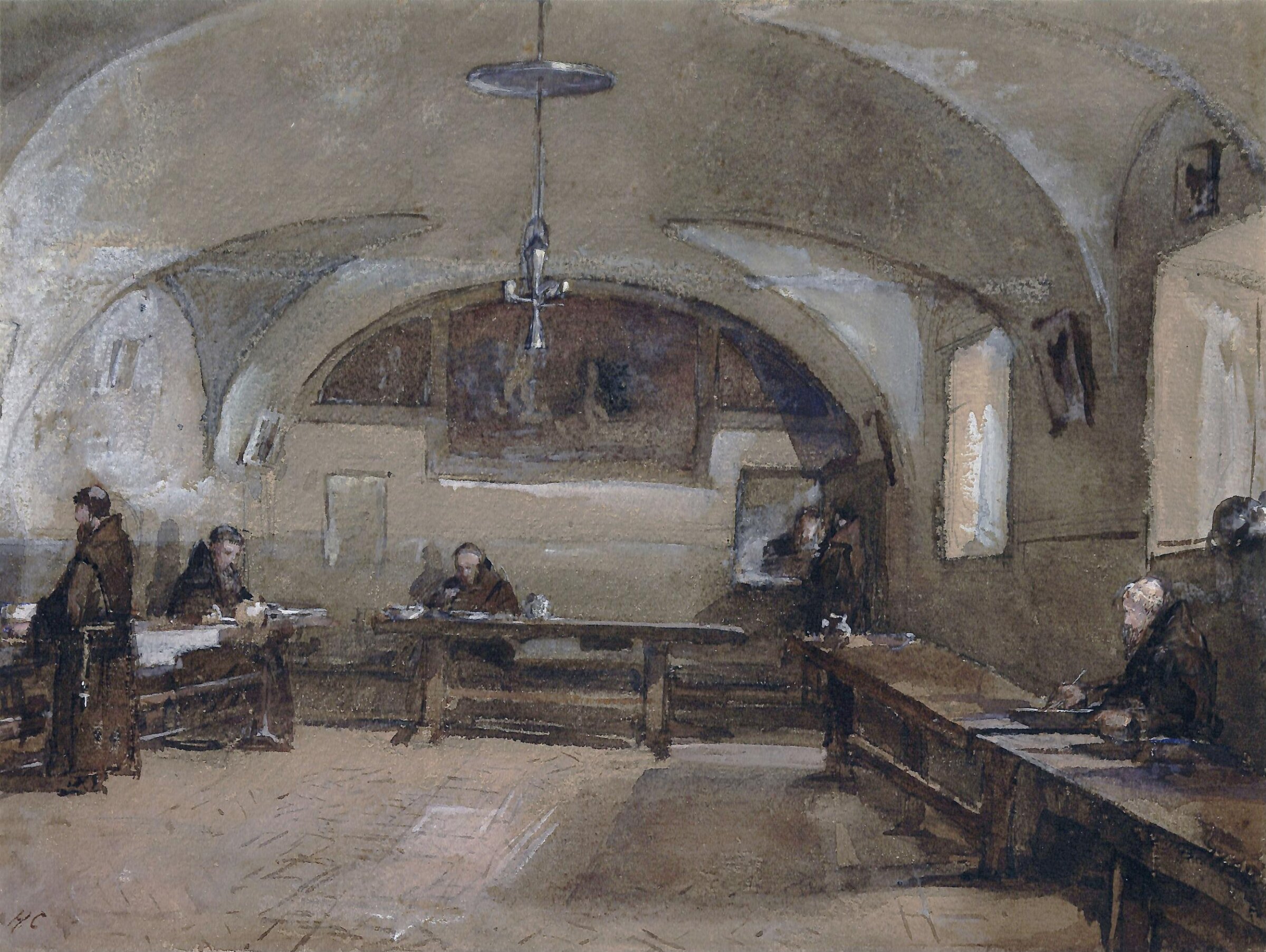 Interior of the Capuchin Convent at Albano, Hugh Carter, late 19th century