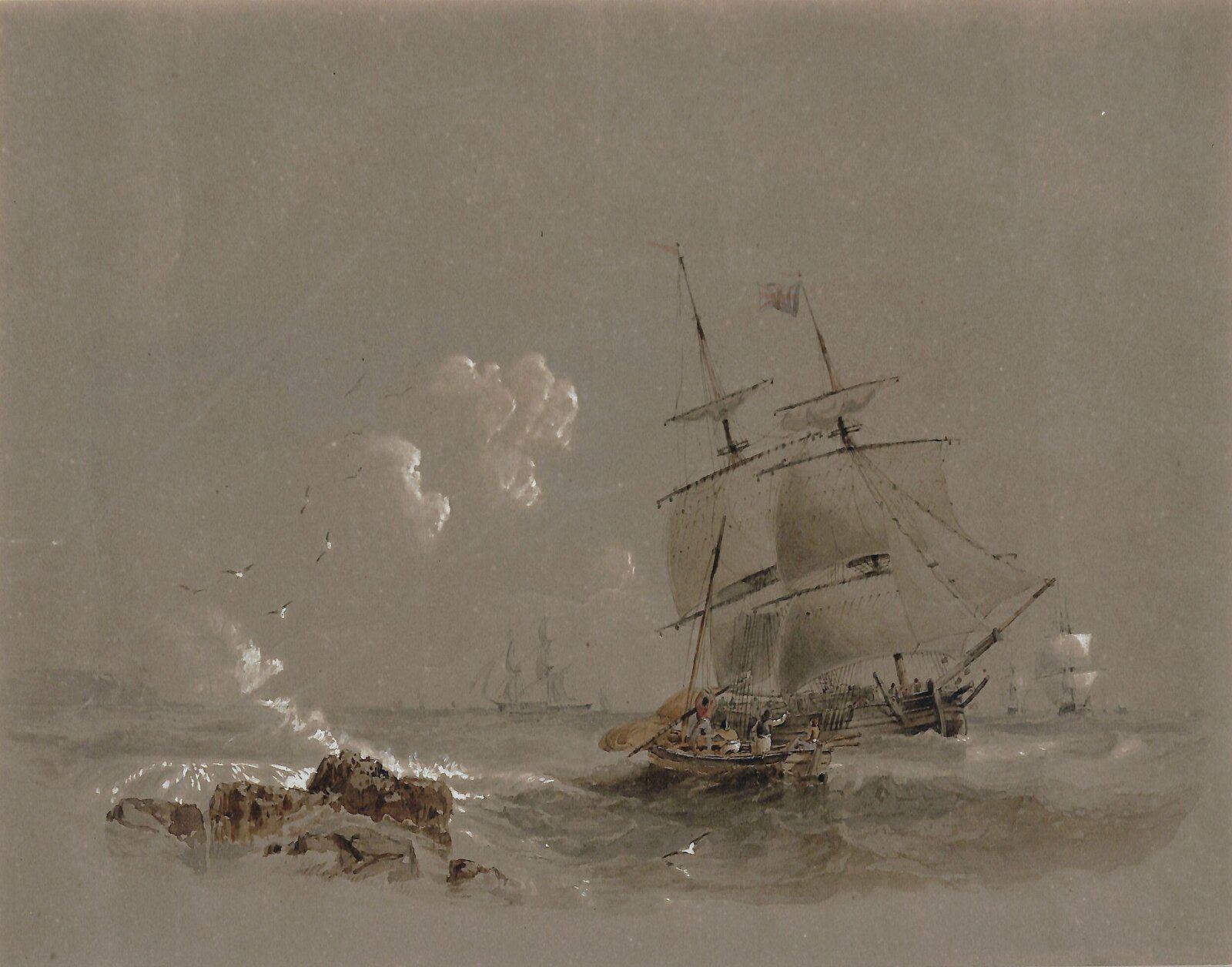 Shipping, James Wilson Carmichael, 1841