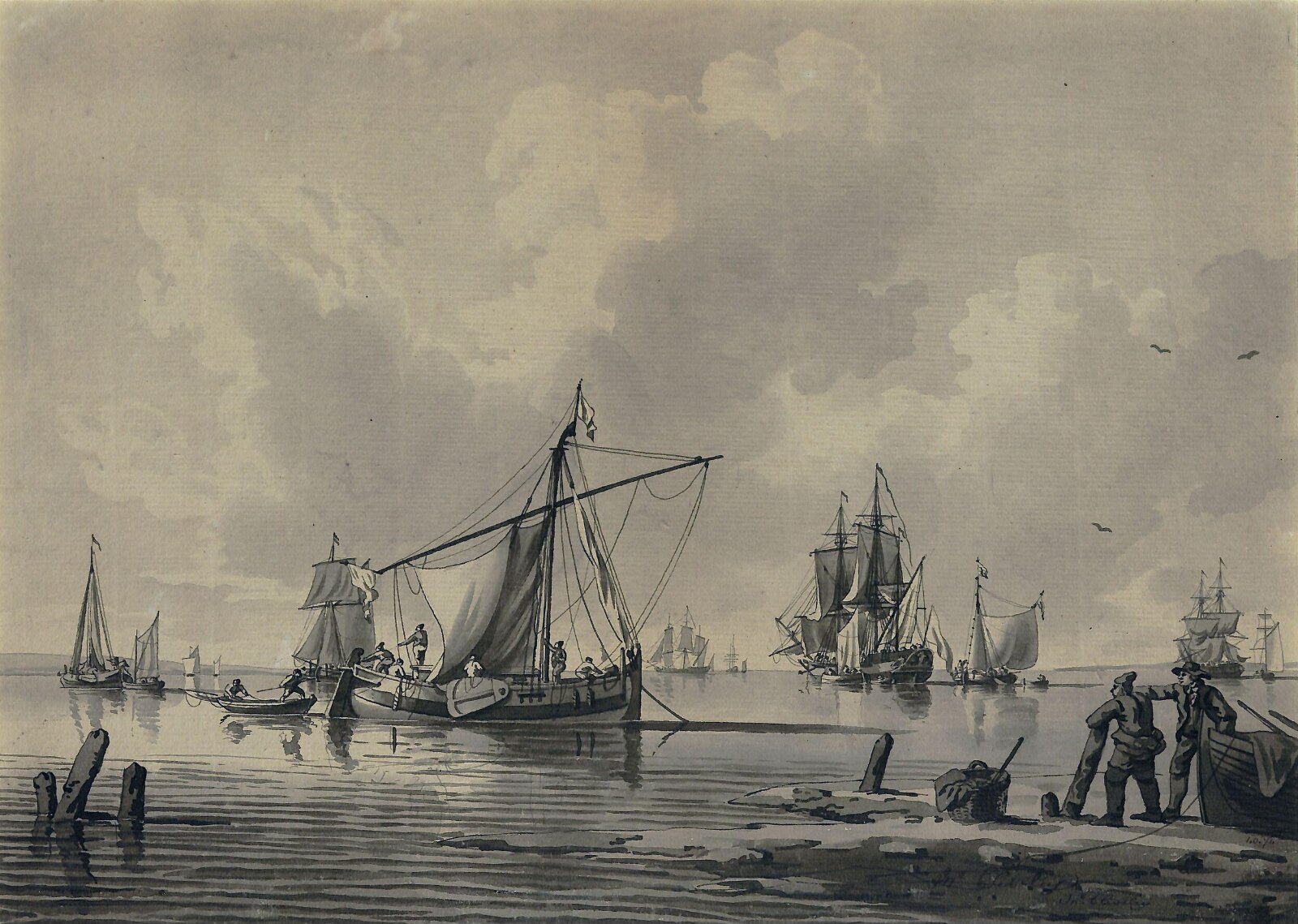 River with Shipping, John the younger Cleveley, ca. 1770-86