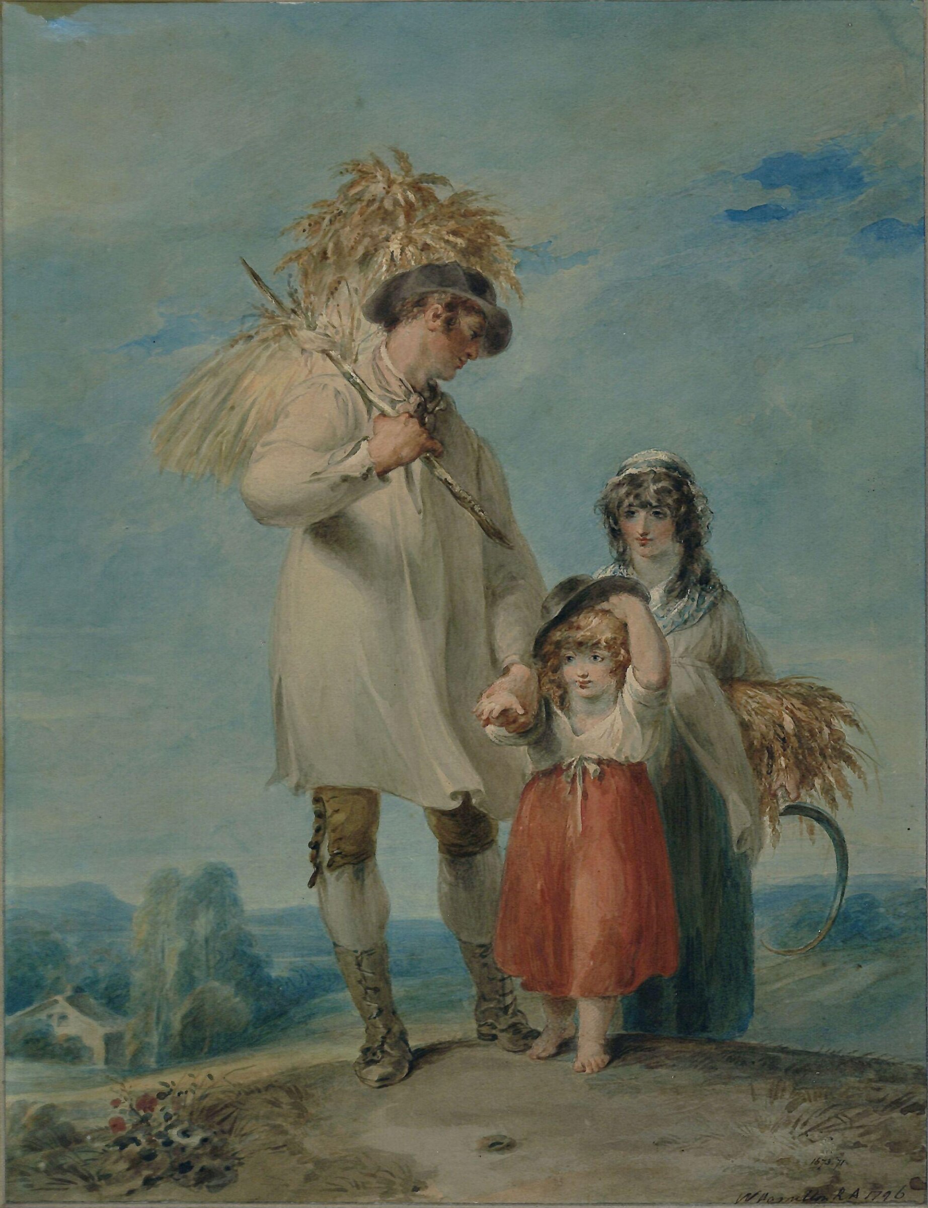 Gleaners, William Hamilton, 1796