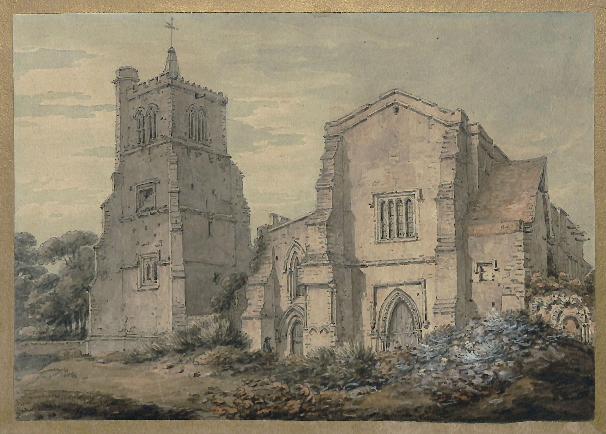 Priory church, Elstow, Bedfordshire, Thomas Hearne, ca. 1760-1803