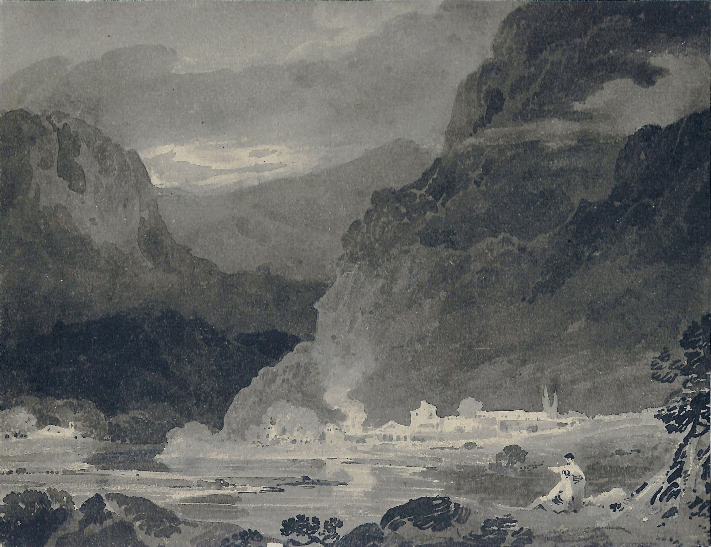 The Entrance to the gorge, John Martin, ca.  early 19th century