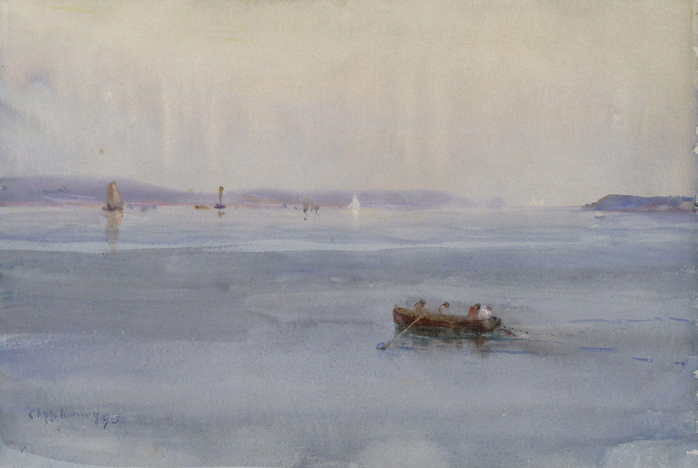 Entrance to Poole Harbour after Rain, Charles Edward Holloway, 1893