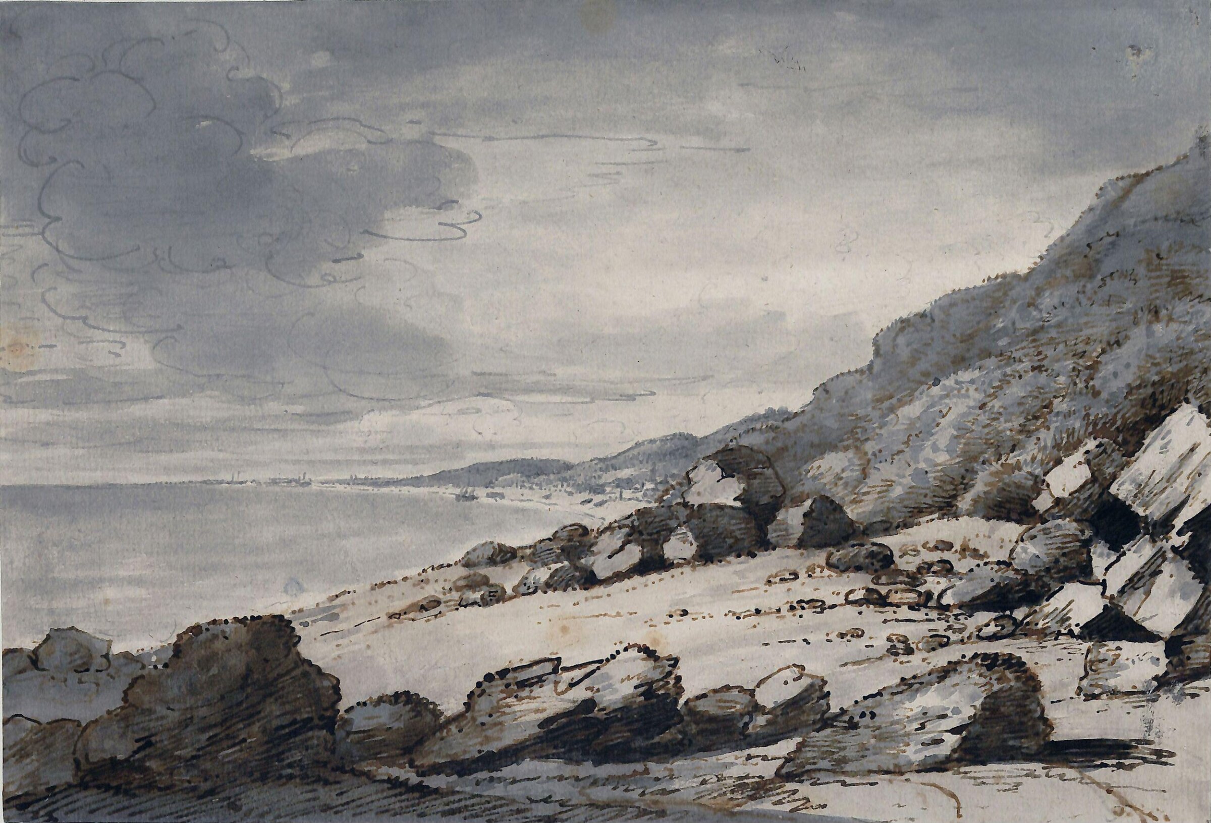 A Coast Scene at Lyme Regis, John Hoppner, ca. 1780-1810