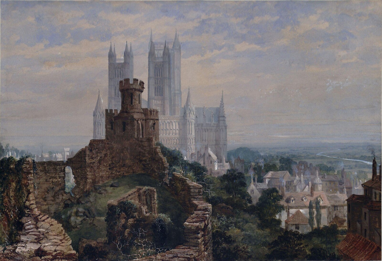 Lincoln Cathedral, Louise Rayner, 1862