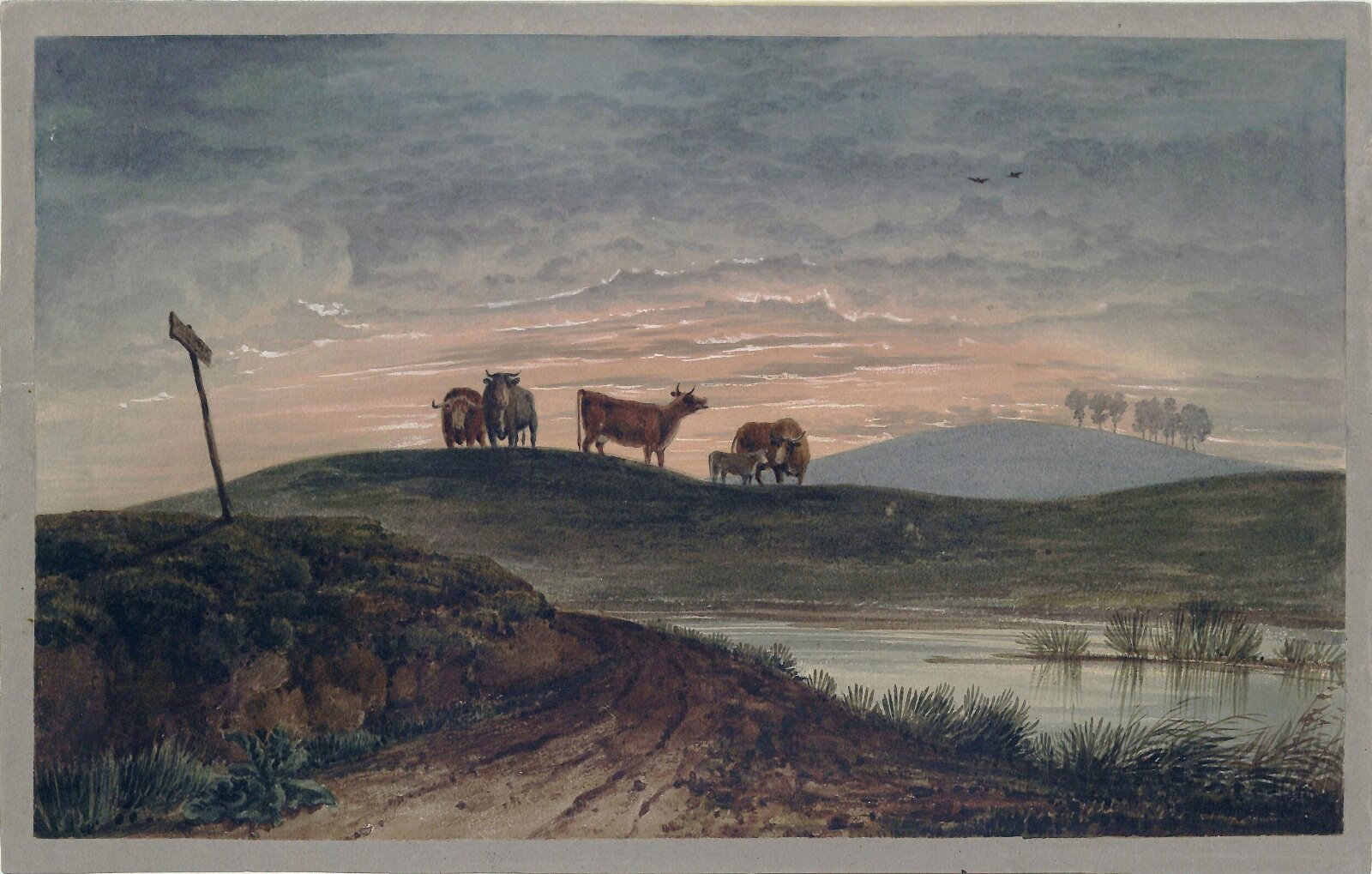 Primrose Hill, Twilight, George Shepherd, ca. 1800-1830