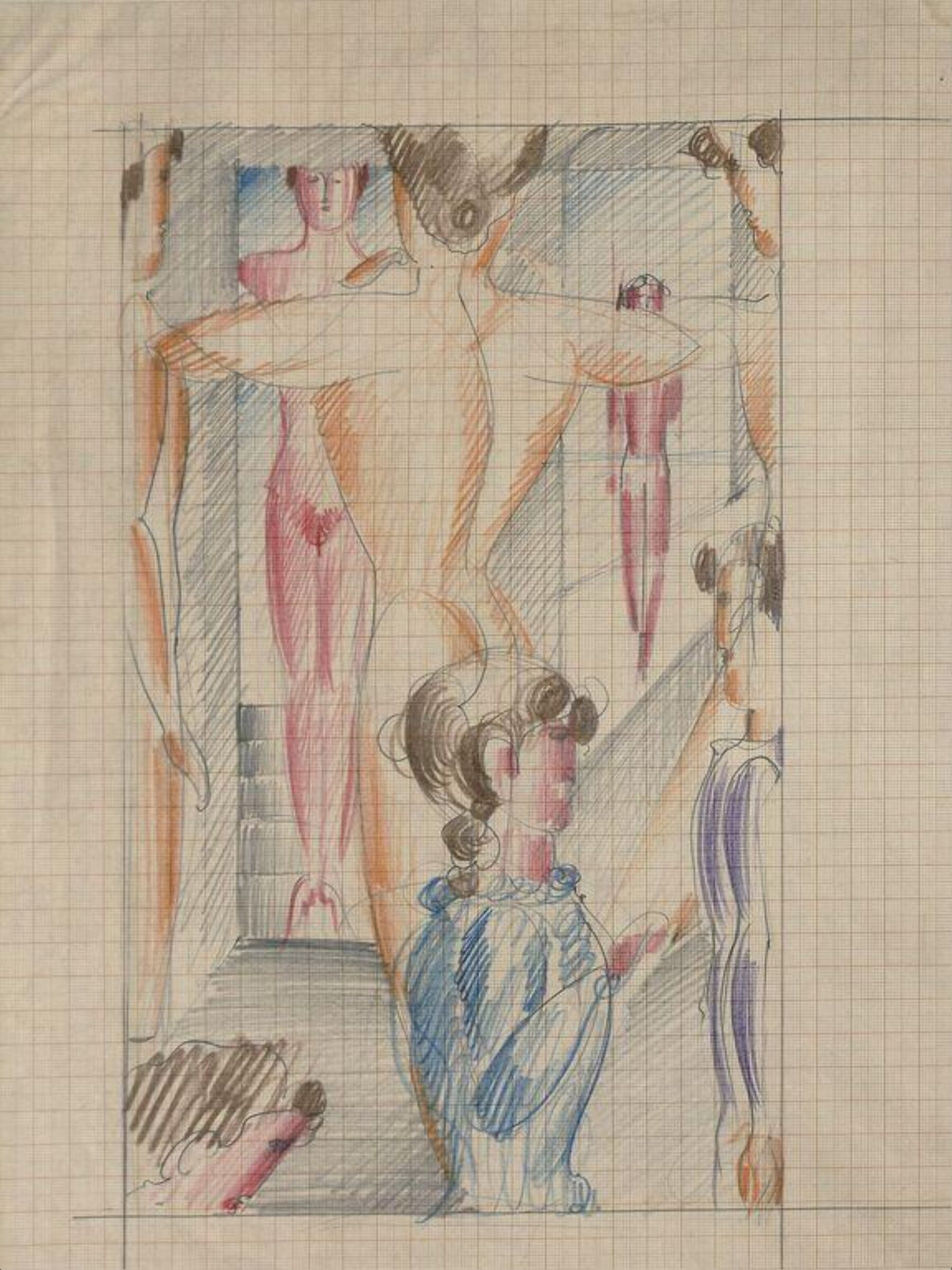 Entrance to the Stadium, Oskar Schlemmer, 1930