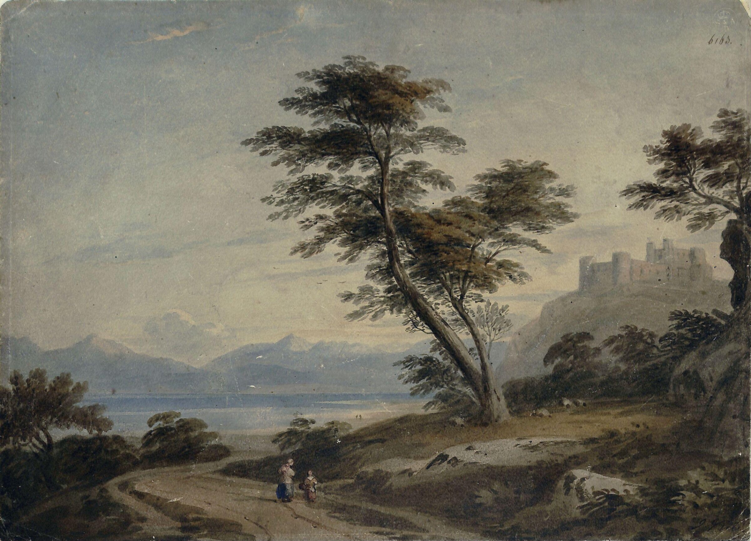 Harlech Castle, John Varley, early 19th Century