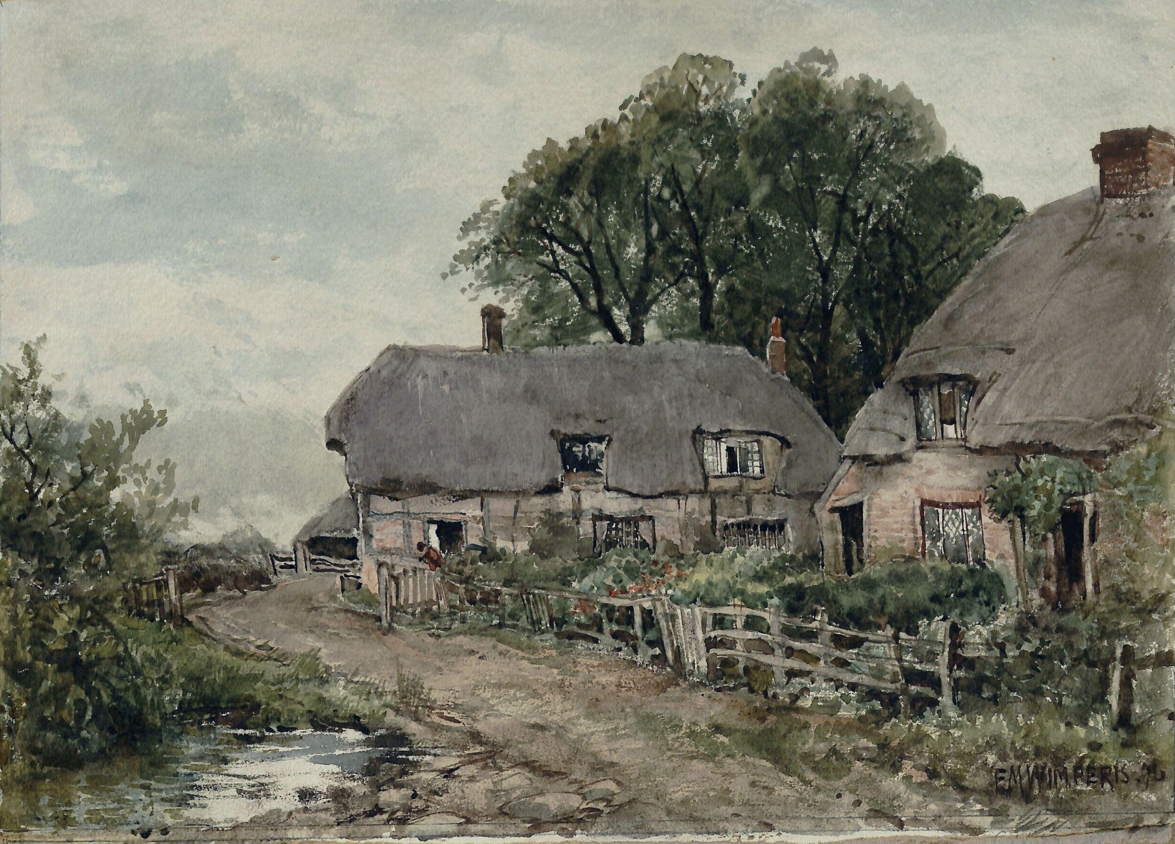 Cottages Near Ringwood, Hants, Edmund Morison Wimperis, 1874