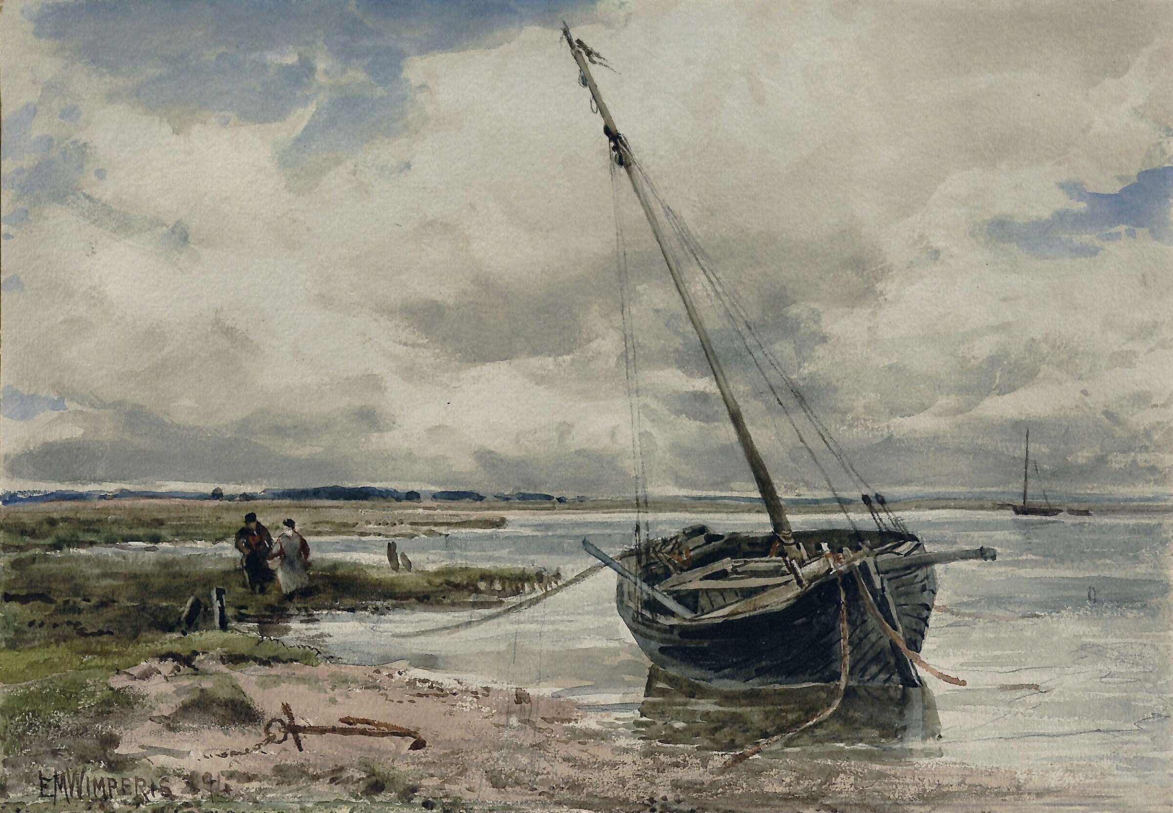 On the Creek, Bosham, Edmund Morison Wimperis, 1894