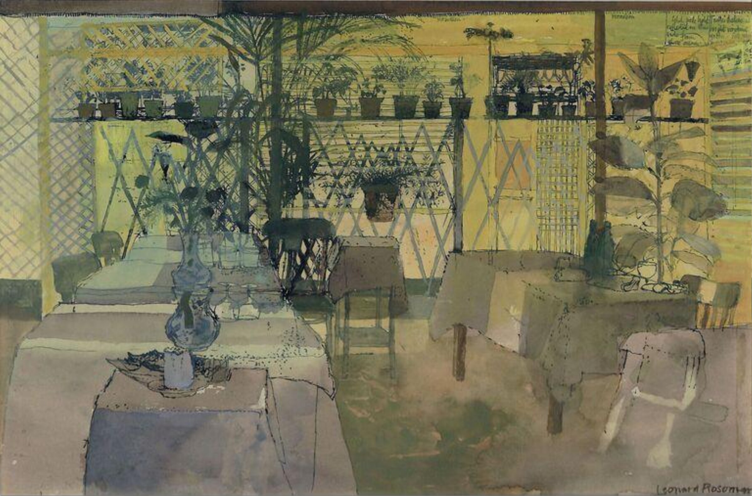 Taverna La Fenice, Venice, Leonard Rosoman, 1956