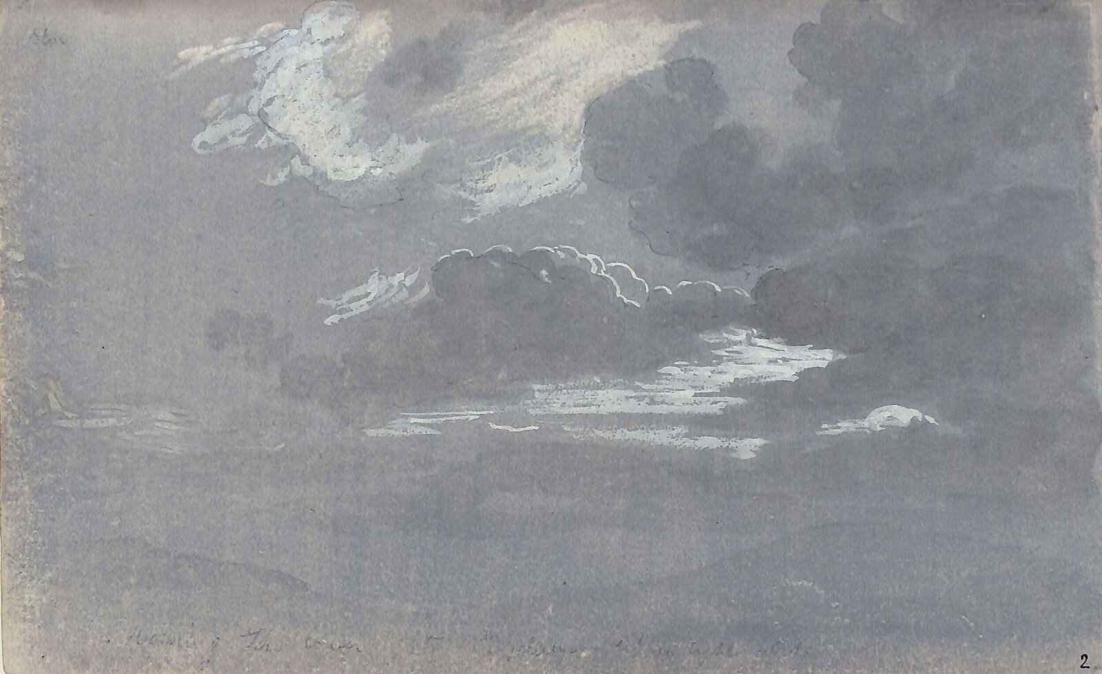 Cloud study, Thomas Tudor, ca. 1820
