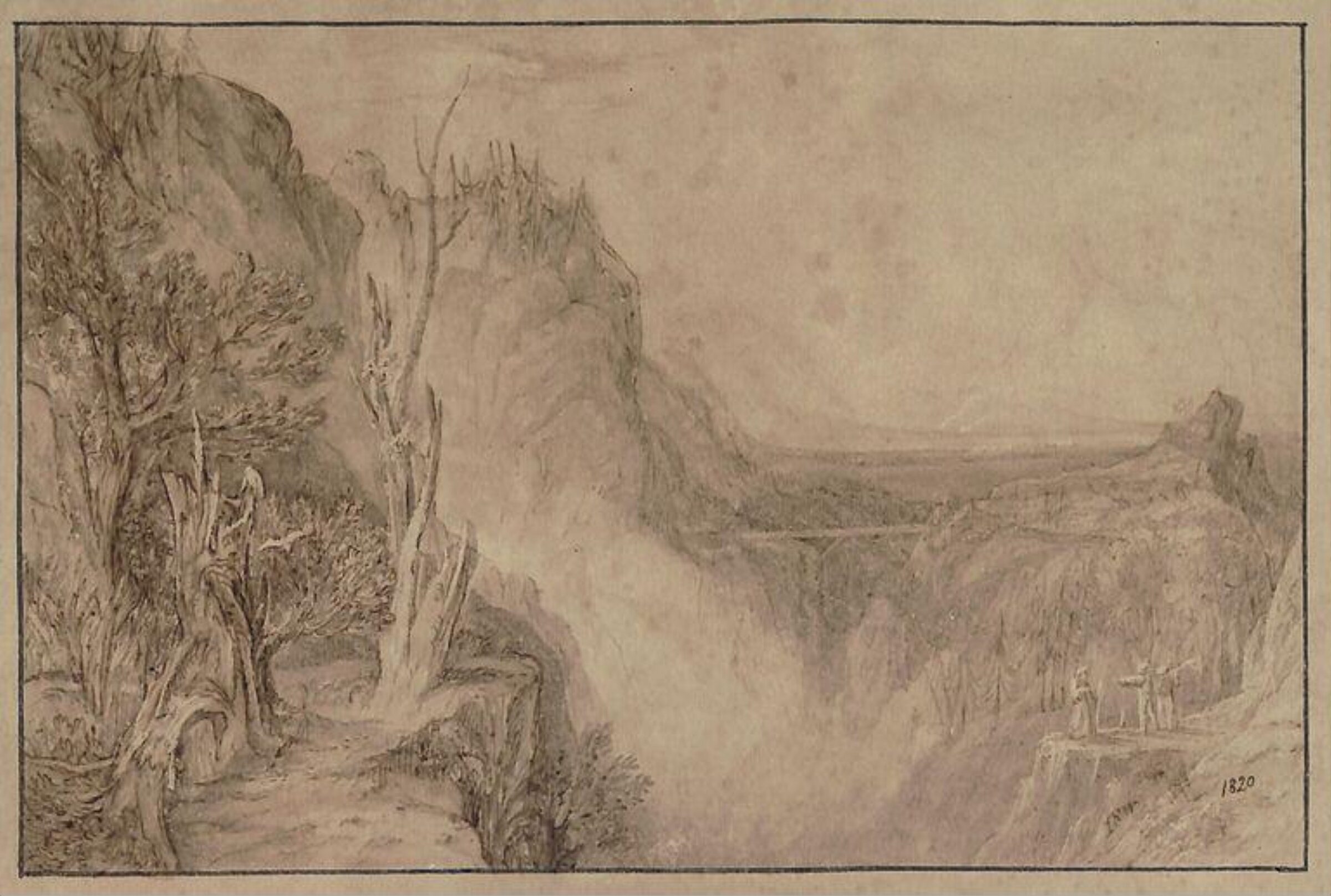 Mountainous landscape, John Rawson Walker, 1820