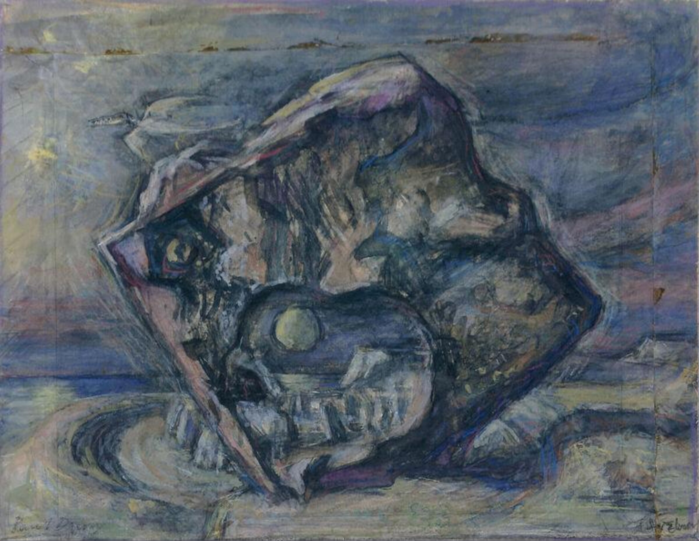 Sketch for the etching 'Ancient Stones I', Paul Drury, 1960