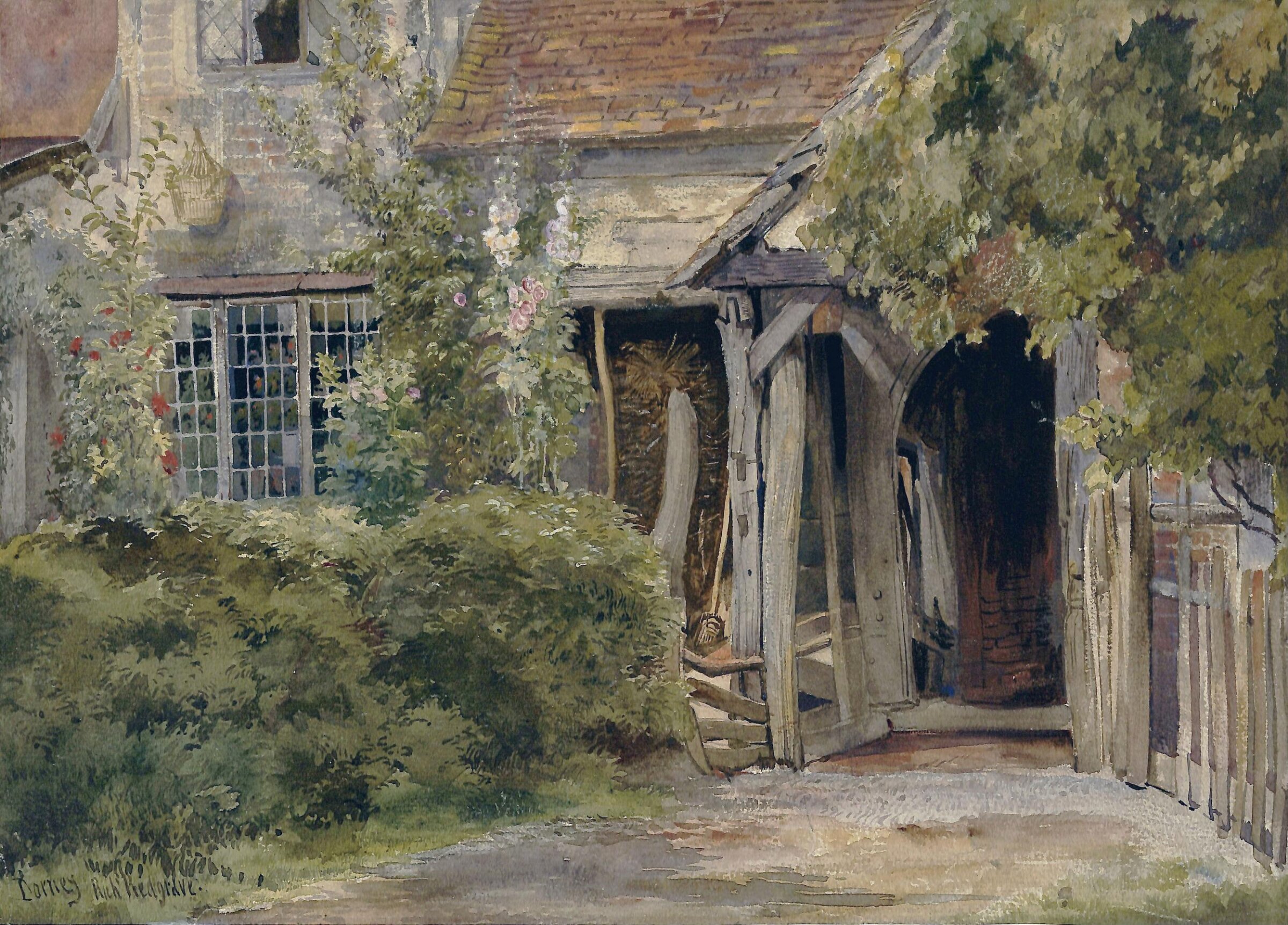 Cottage with porch, Dorney, near Windsor, Richard Redgrave, mid 19th century