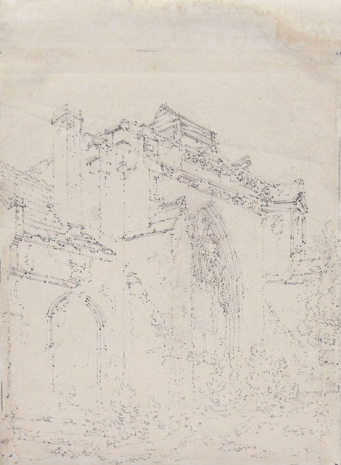 Study for 'St Albans Abbey', Turner, ca. 1800-1851