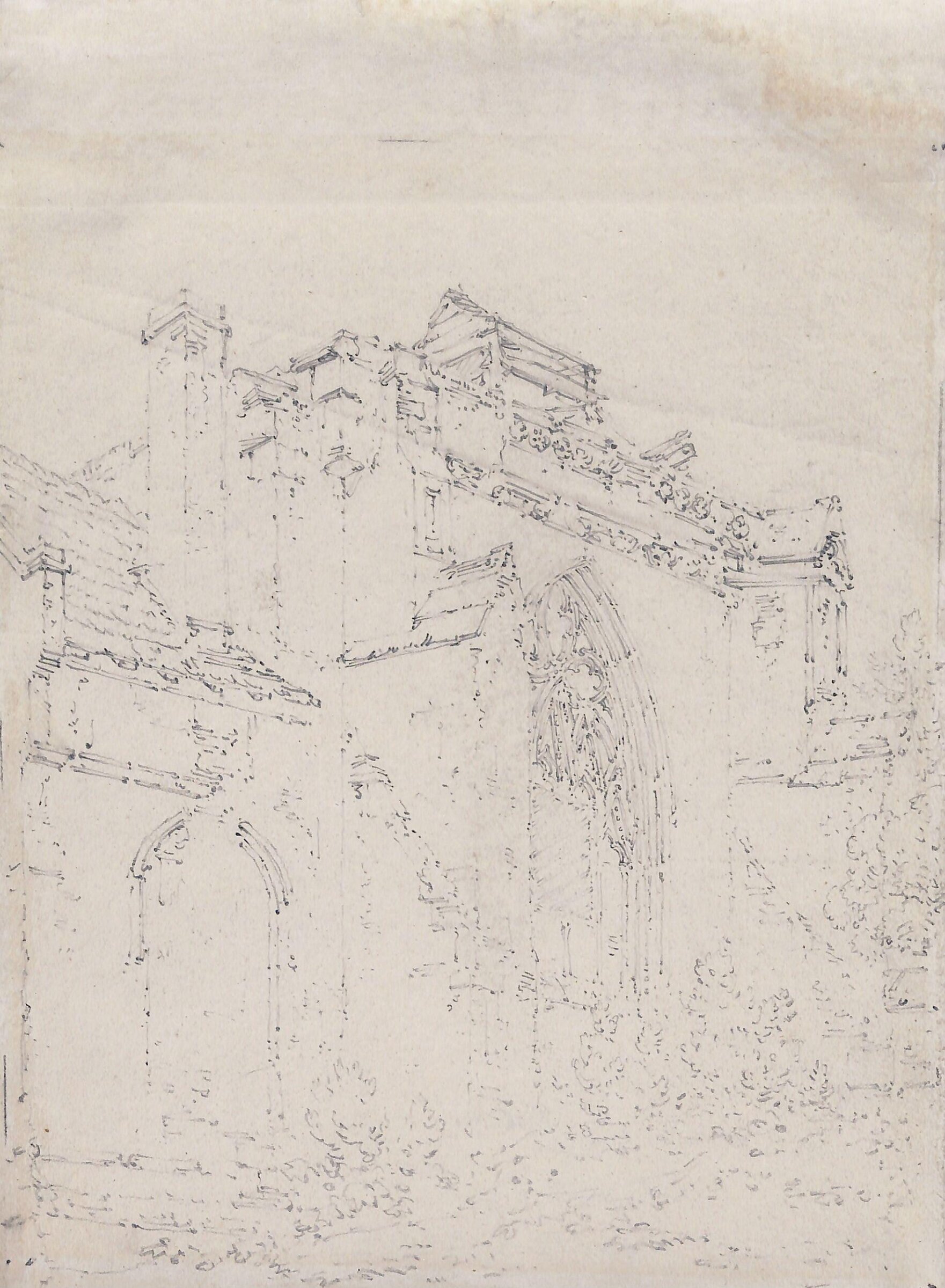 Study for 'St Albans Abbey', Turner, ca. 1800-1851