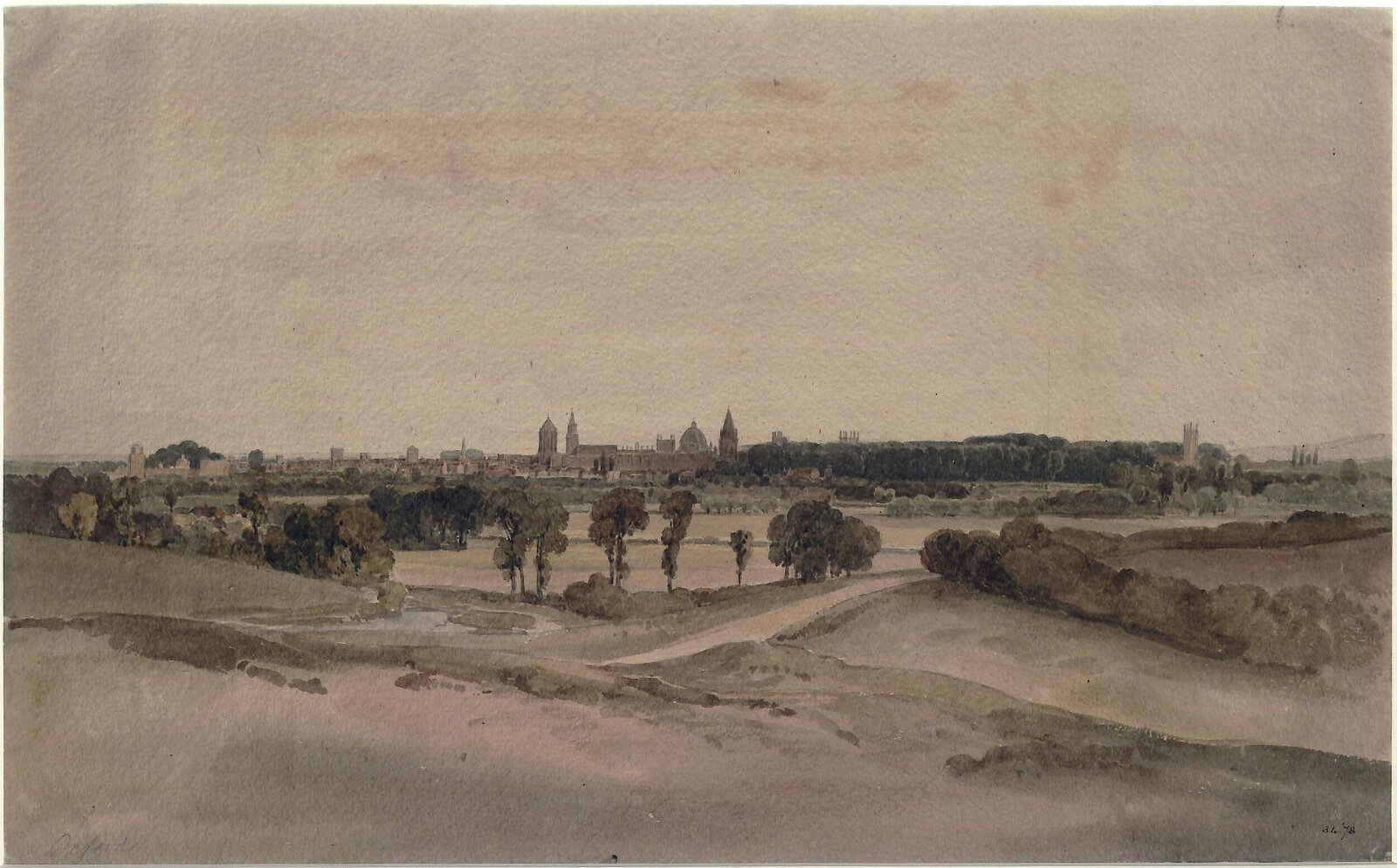 Oxford from a distance, Andrew Wilson, ca. 1805-48
