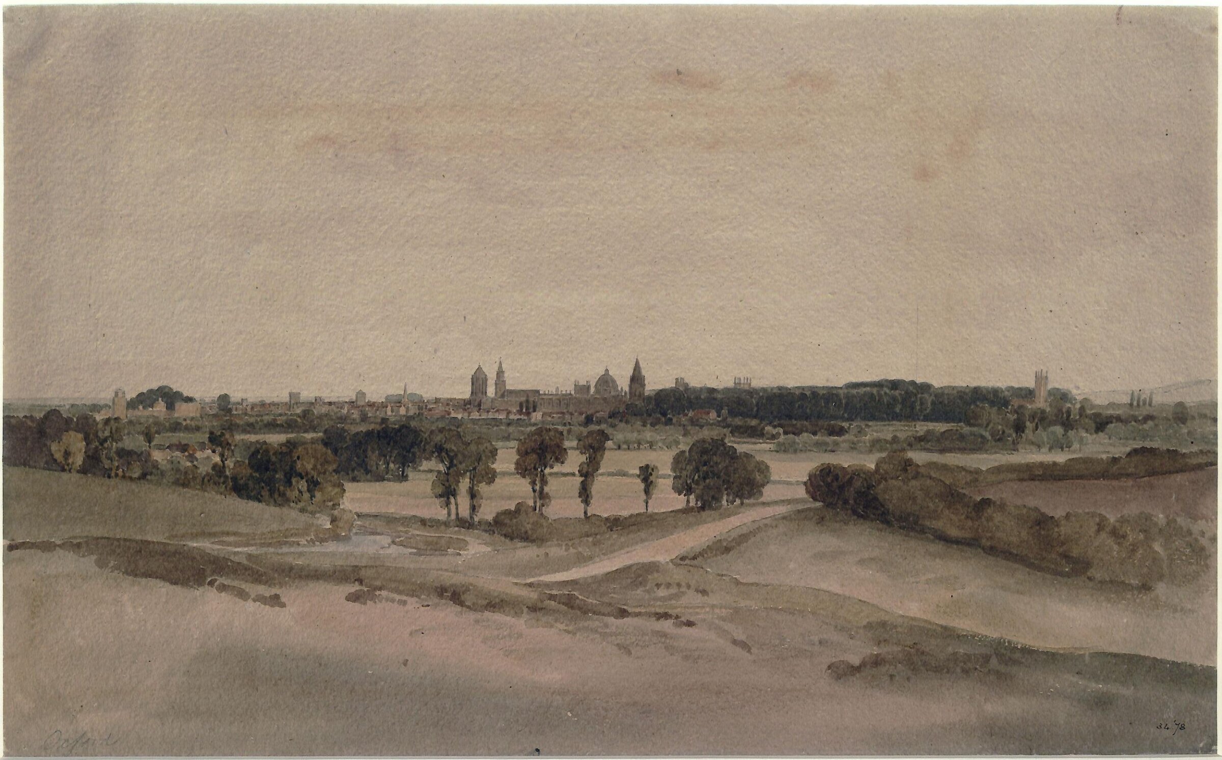 Oxford from a distance, Andrew Wilson, ca. 1805-48