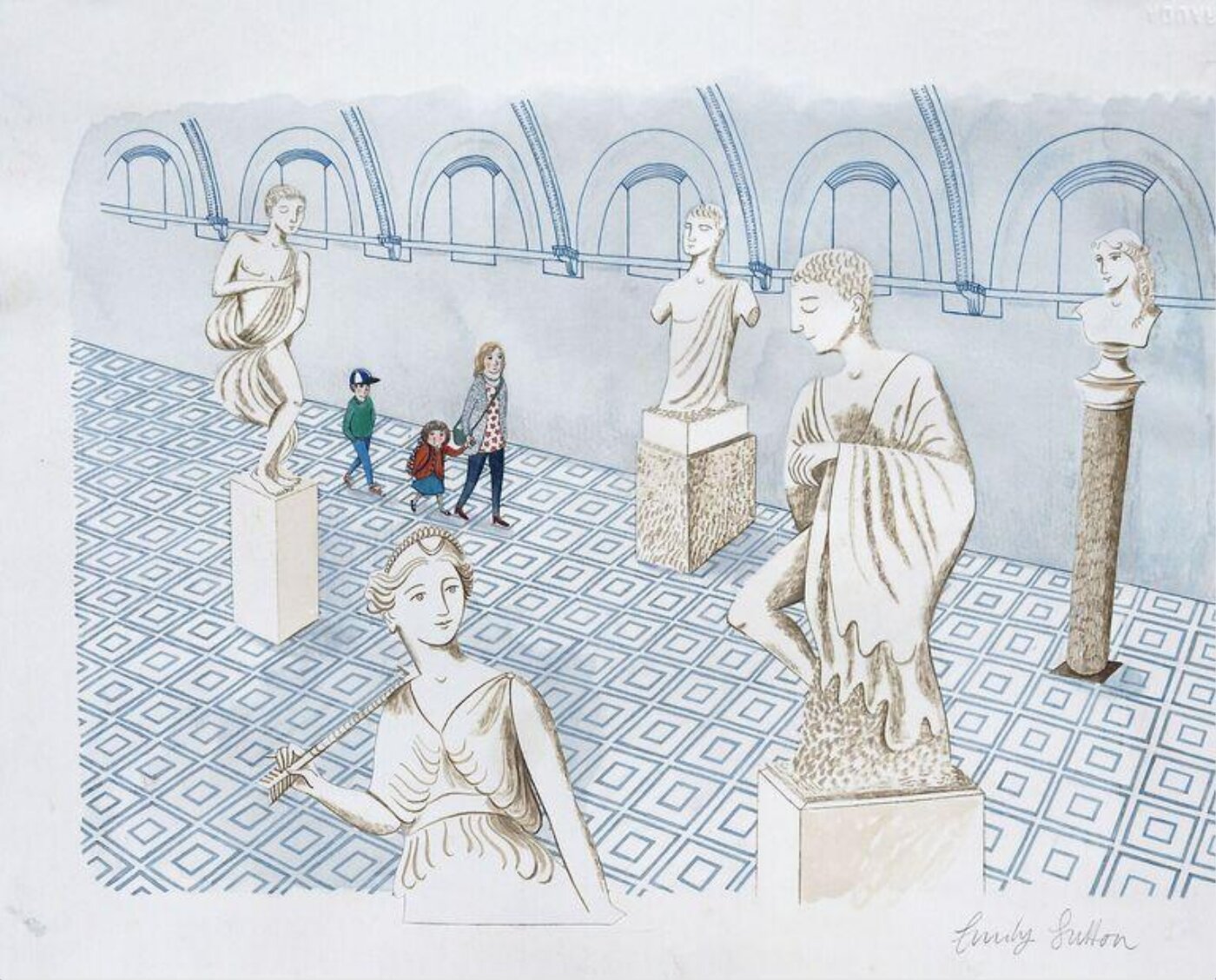 Emily Sutton, In the Sculpture Gallery