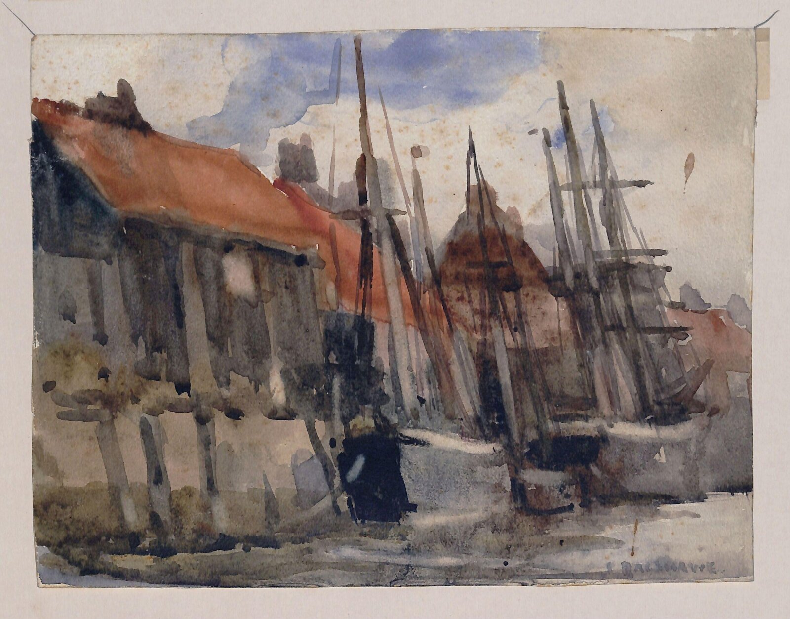 At the Wharf, Joseph Richard Bagshawe, ca. 1890-1909