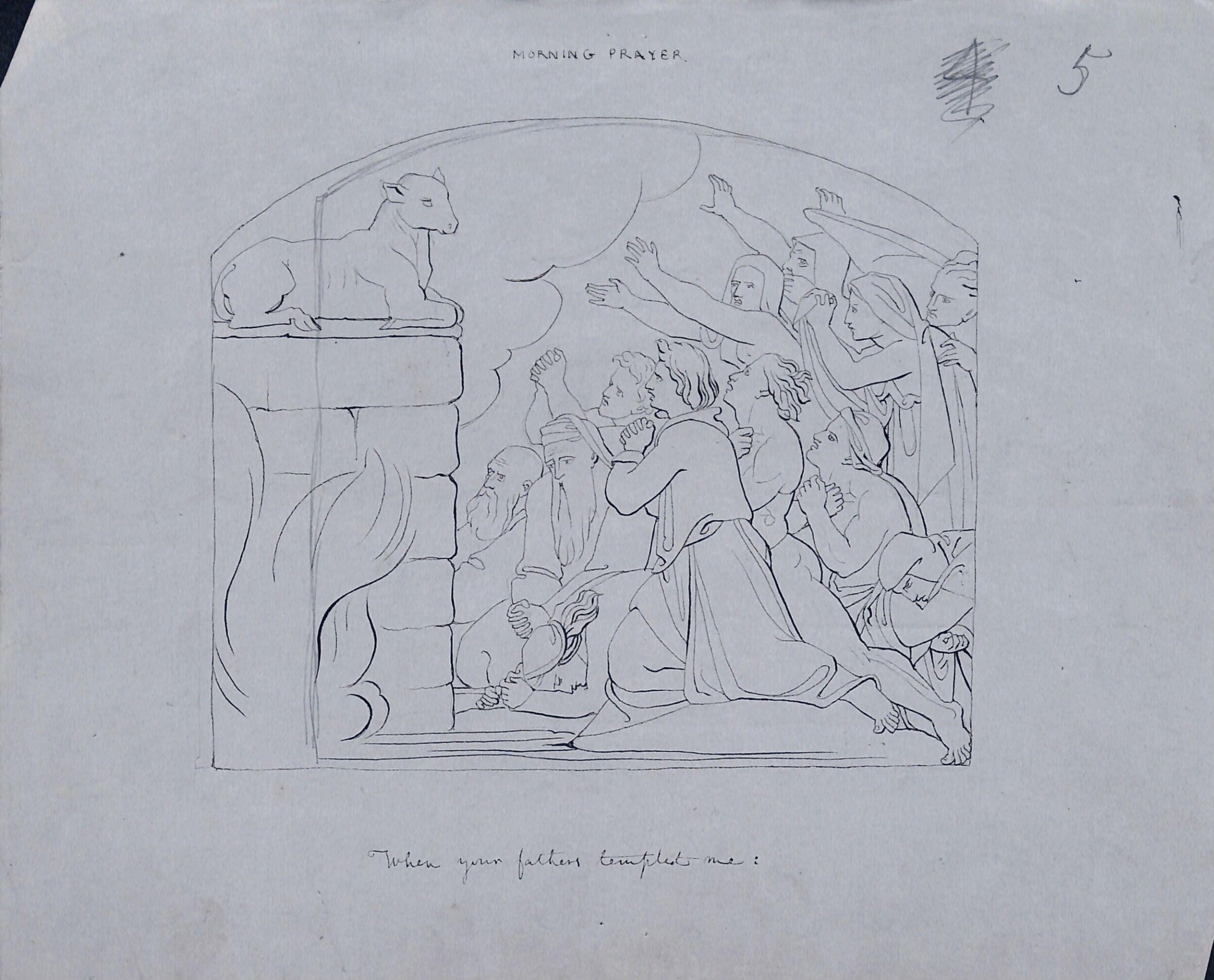 Design for Compositions from Morning and Evening Prayer, John Bell, 1844